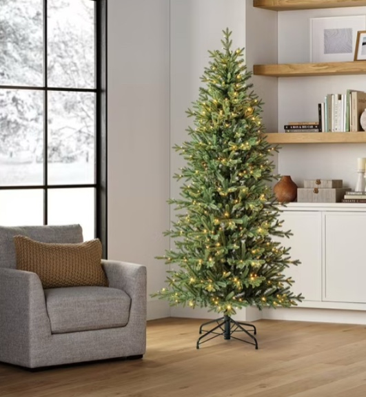 Member's Mark 7' Slim Linden Fir Pre-Lit Christmas Tree