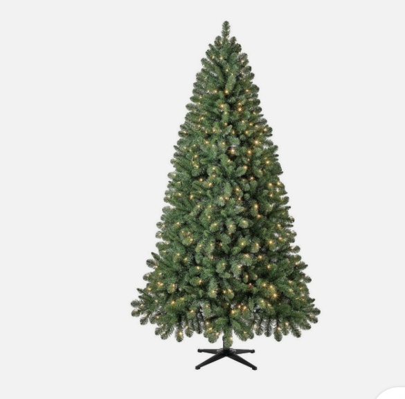 7.5 ft Pre-lit Kennedy Fir Artificial Christmas Tree, Color Changing LED Lights