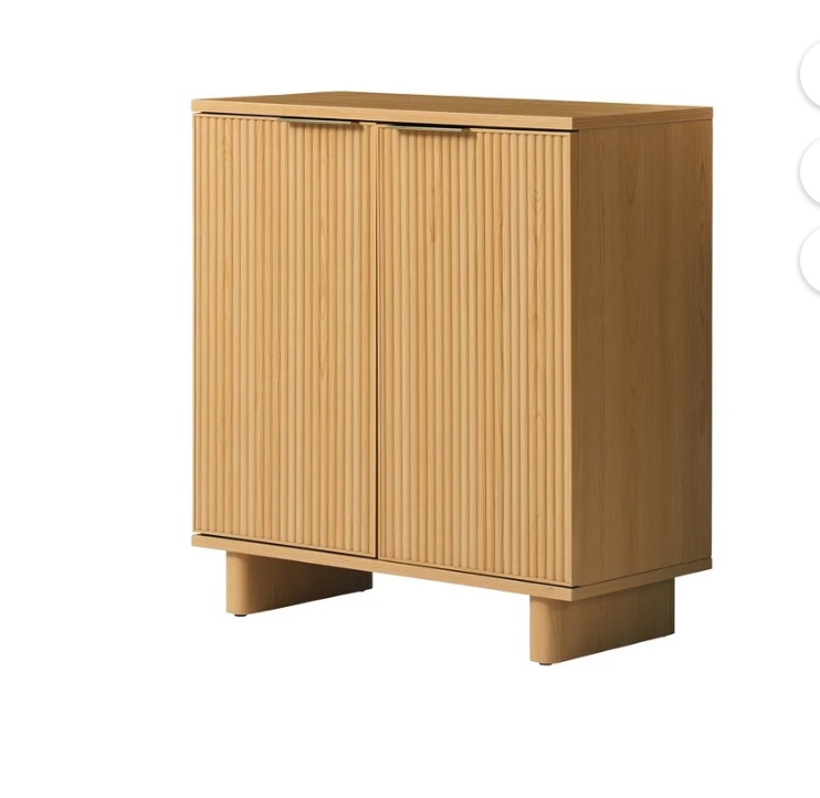 Better Homes & Gardens Lillian Fluted Accent Cabinet, Natural Pine Finish