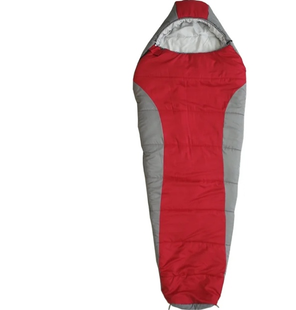 ozark trail 10-degree cold weather mummy sleeping bag with soft liner, red, 85"x33"