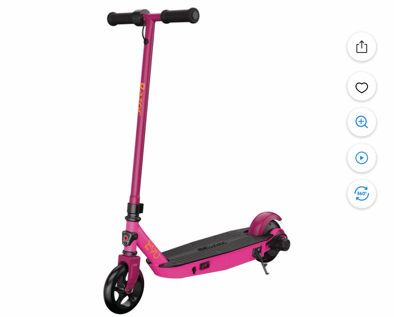 Razor Black Label E90 Electric Scooter - Pink, for Child Ages 8+ and up to 120 lbs, up to 10 mph