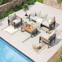 Silvan Patio Furniture Set 6 Pieces (2 seater and chair only)