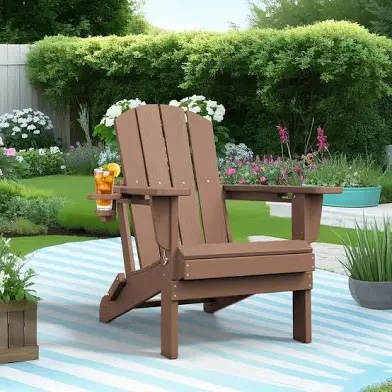 folding Adirondack chair brown