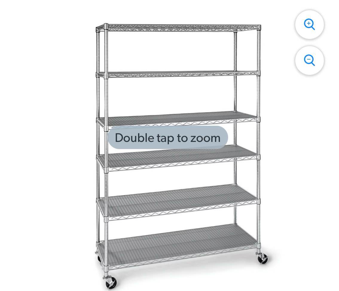 Member's Mark 6-Tier NSF Heavy Duty Wire Shelving, 47.75" W x 18" D x 75.5" H