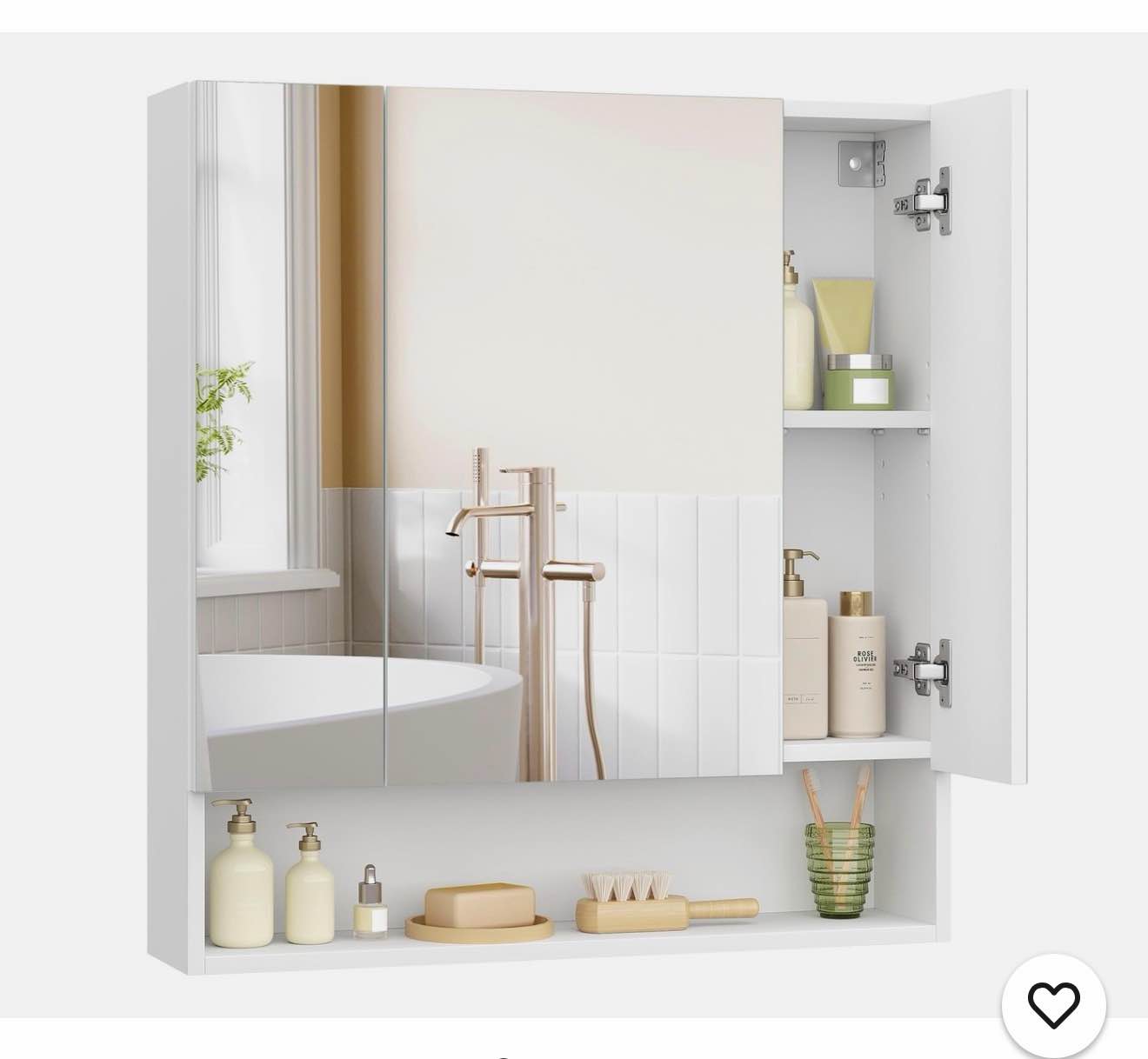 VASAGLE Kailyn Collection - Medicine Cabinet Mirror, Bathroom Wall Mirror