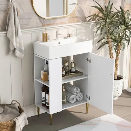 21.6" Single Bathroom Vanity Set (only sink, no vanity)