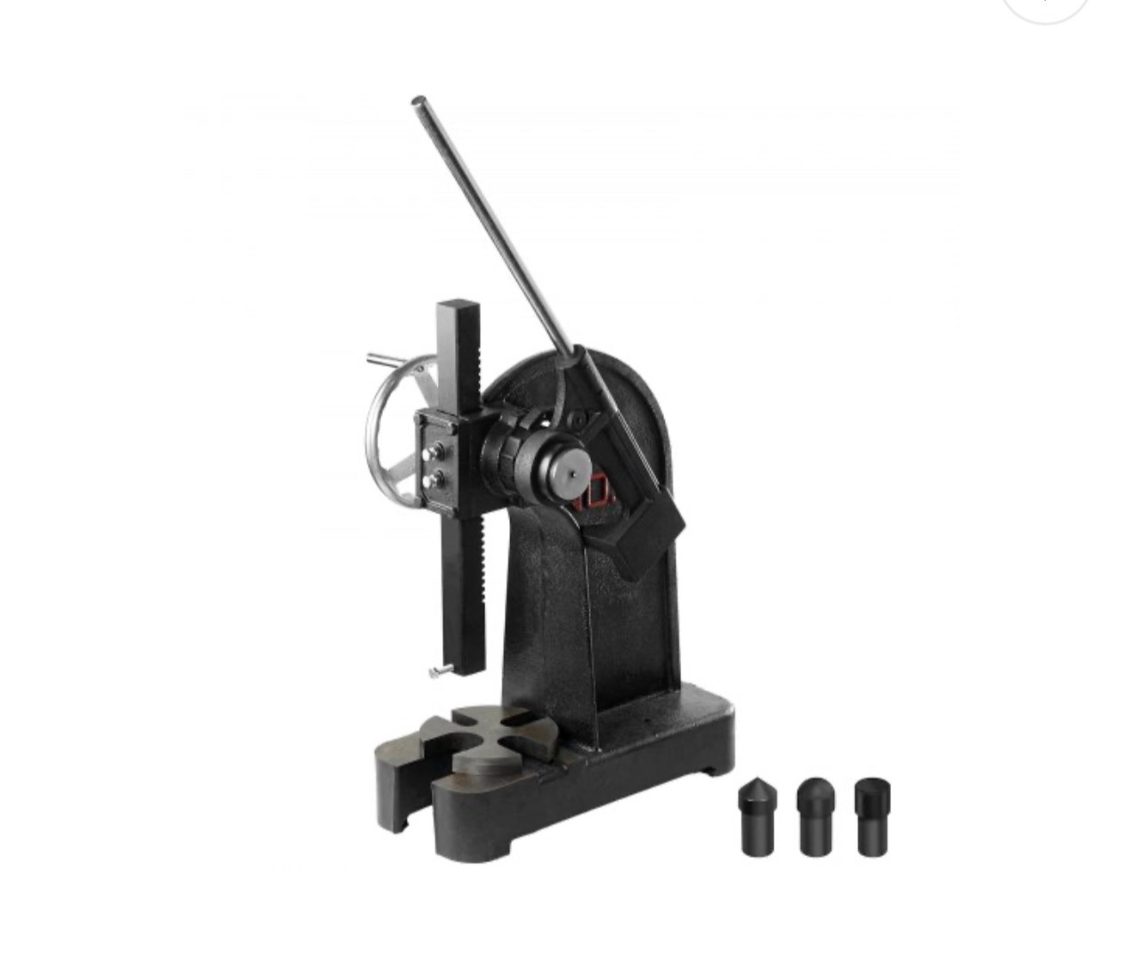 VEVOR Arbor Press, 3 Ton Ratchet Type Arbor Press, Ratchet Leverage Arbor Press with Handwheel, 12.2" Maximum Height, Cast Iron Manual Desktop Punch Press, for Stamping, Bending, Stretching, Forming