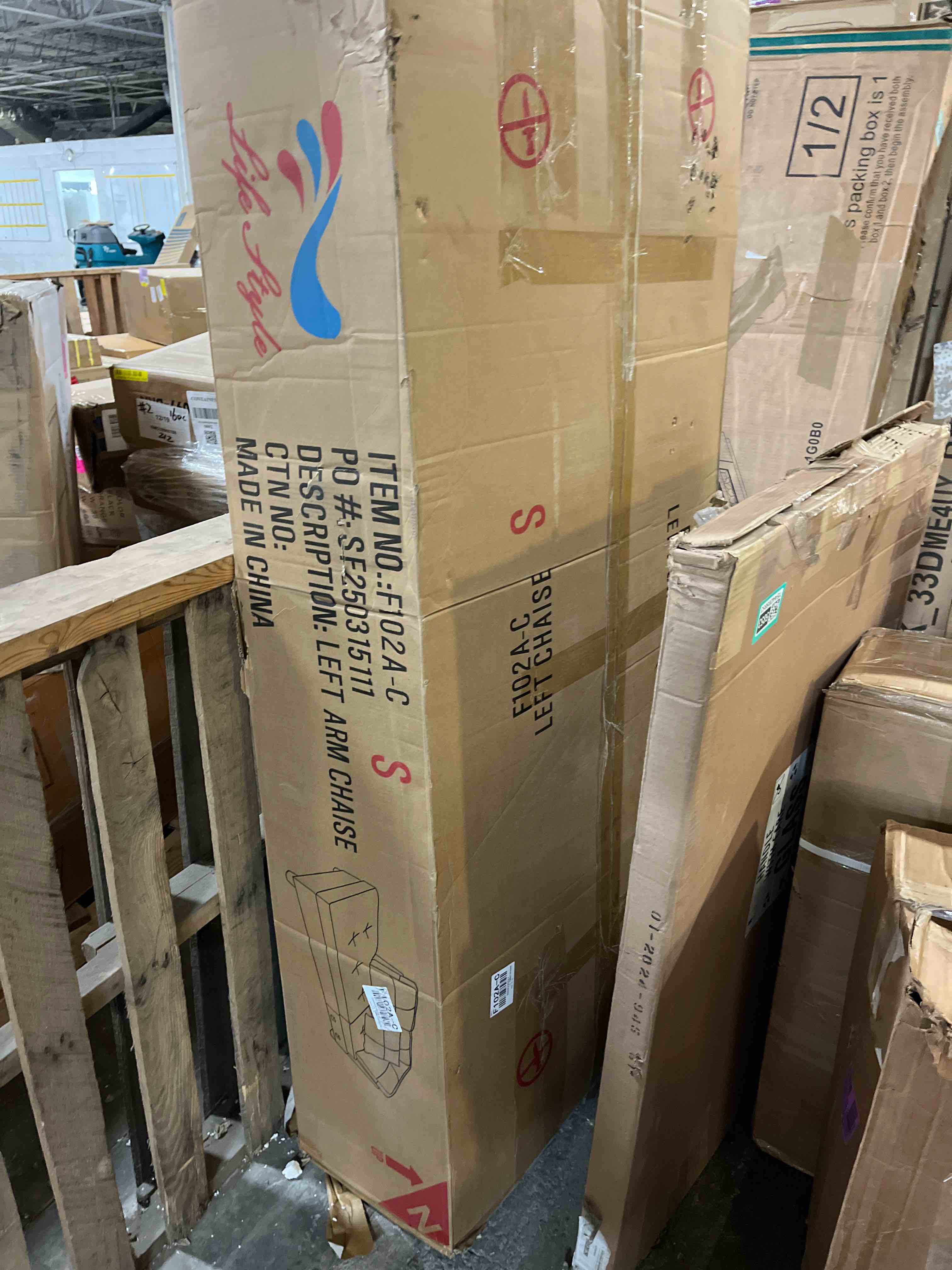 Condition photo showing As Is for 2 - Piece Upholstered Sectional (missing other half) 