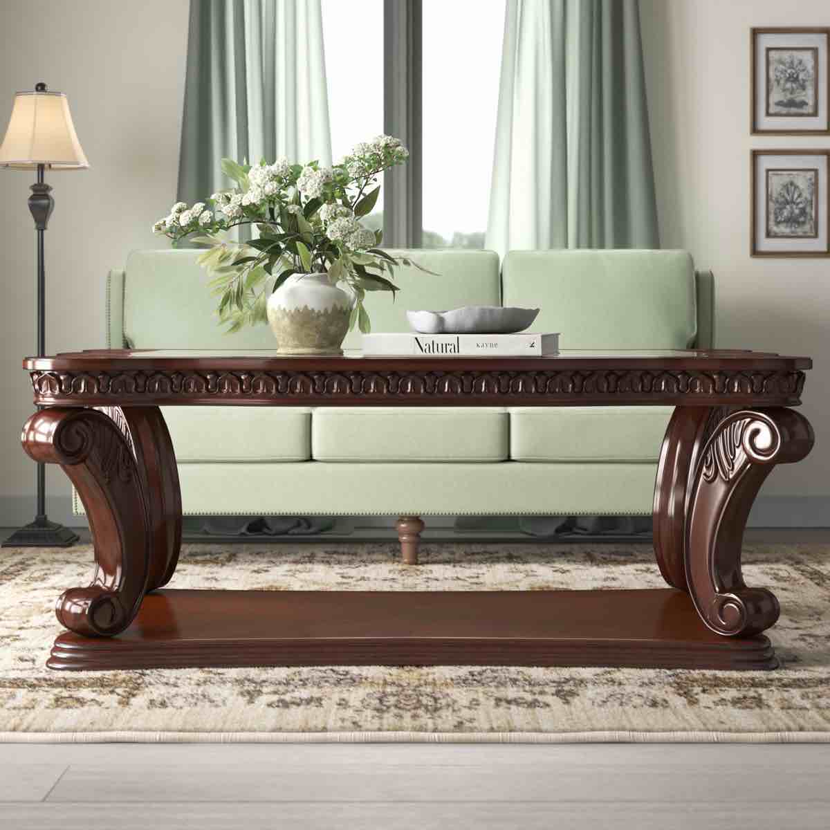 Filep Glass Top Single Coffee Table