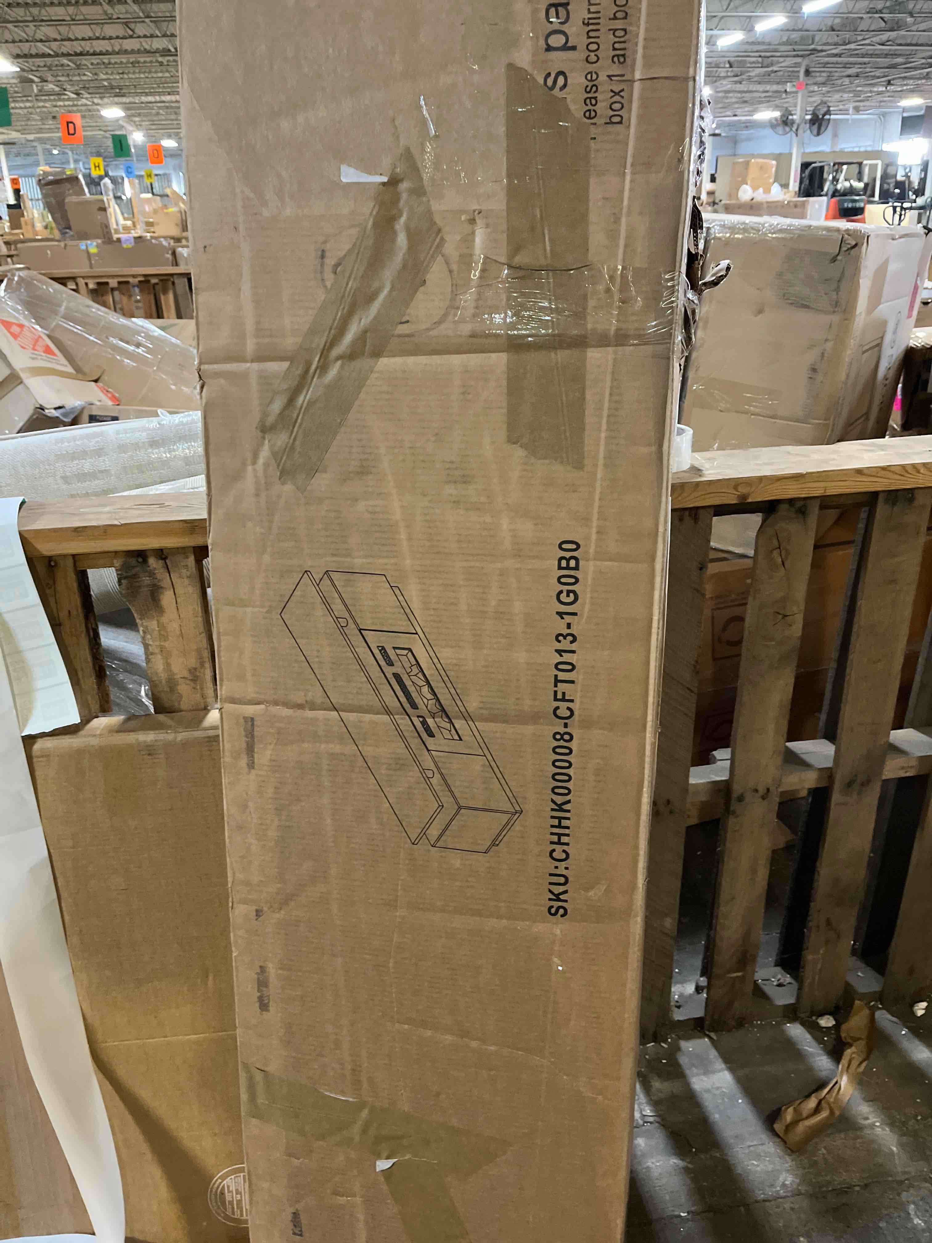 Condition photo showing As Is for Fireplace TV Stand  (1 of 2) 