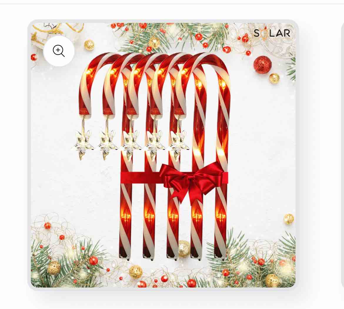 Solar Candy Cane Pathway Lights