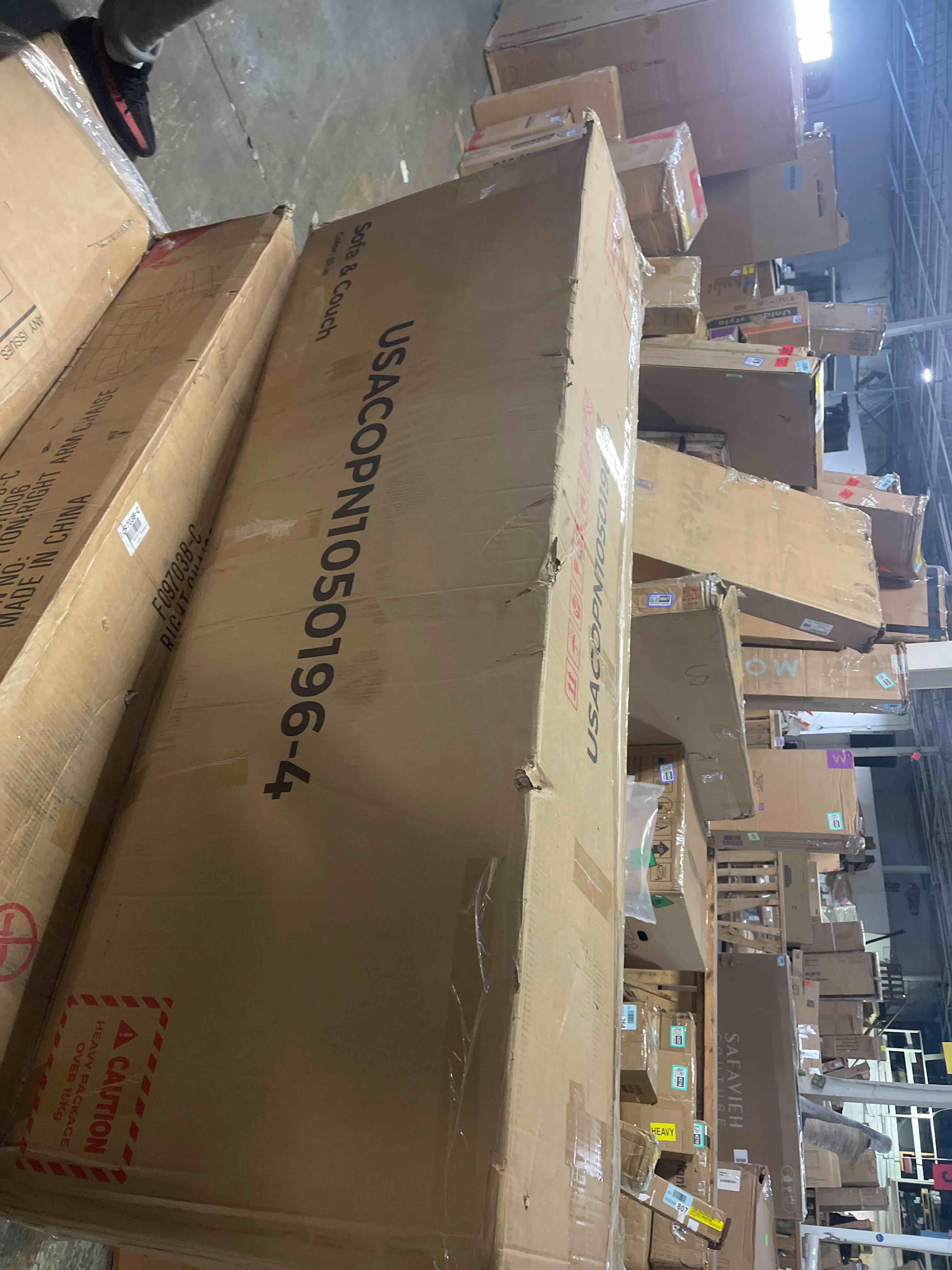 Condition photo showing As Is for Brooklington 89'' Upholstered Sofa