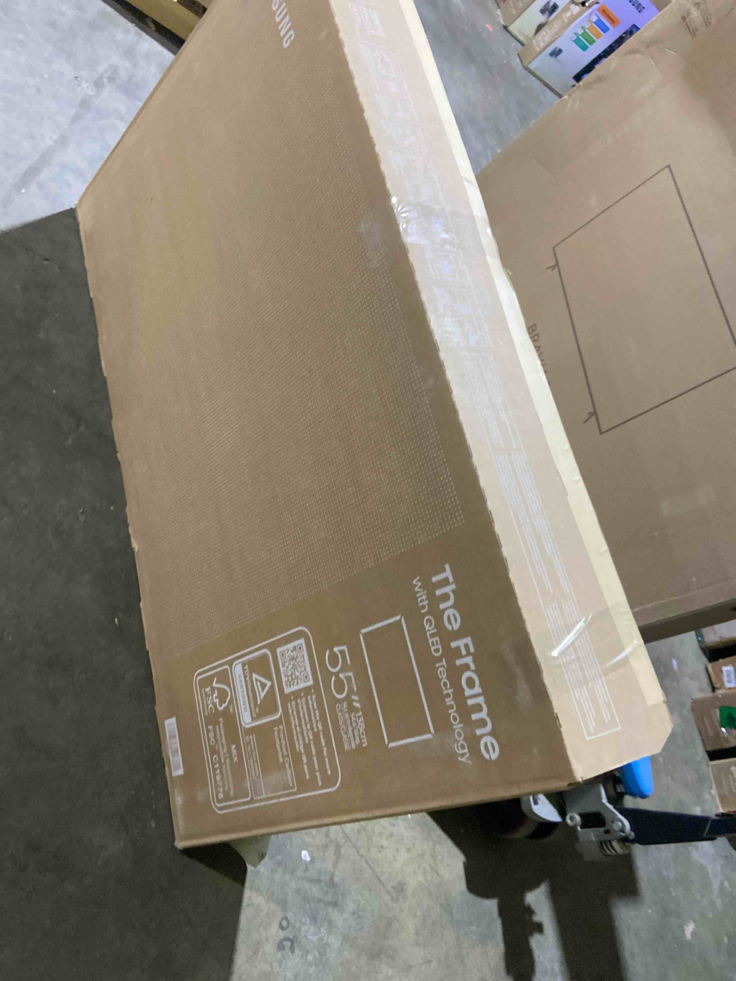 Condition photo showing New/Like New for Hisense 55-Inch Class QLED 4K S7N CanvasTV Series Dolby Vision HDR Google Smart TV (55S7N, 2024 Model) - Art Mode, Anti-Glare Panel, Hi-Matte Display, Frame & UltraSlim Wall Mount Included, 144Hz