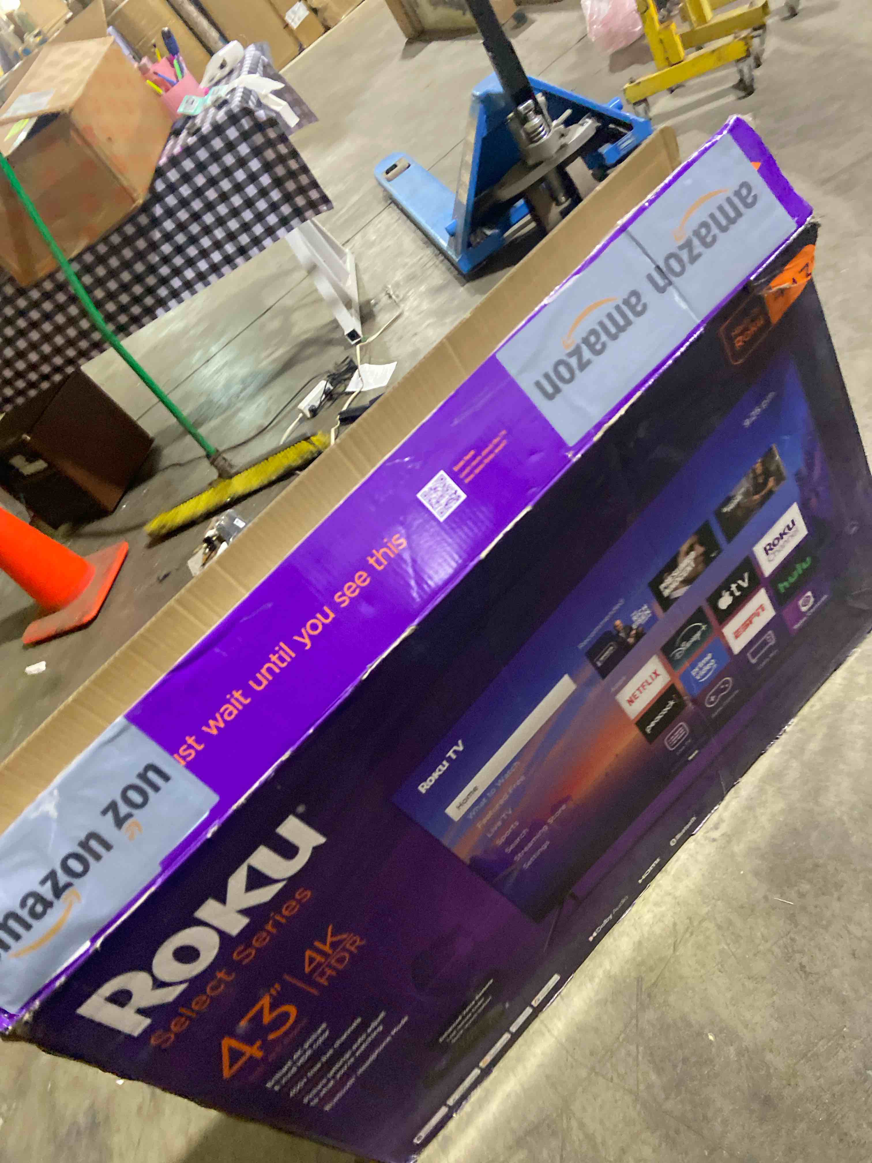 Condition photo showing New/Like New for Roku Smart TV 2025 – 43-Inch Select Series, 4K HDR TV – RokuTV with Enhanced Voice Remote – Flat Screen LED Television with Wi-Fi for Streaming Live Local News, Sports, Family Entertainment