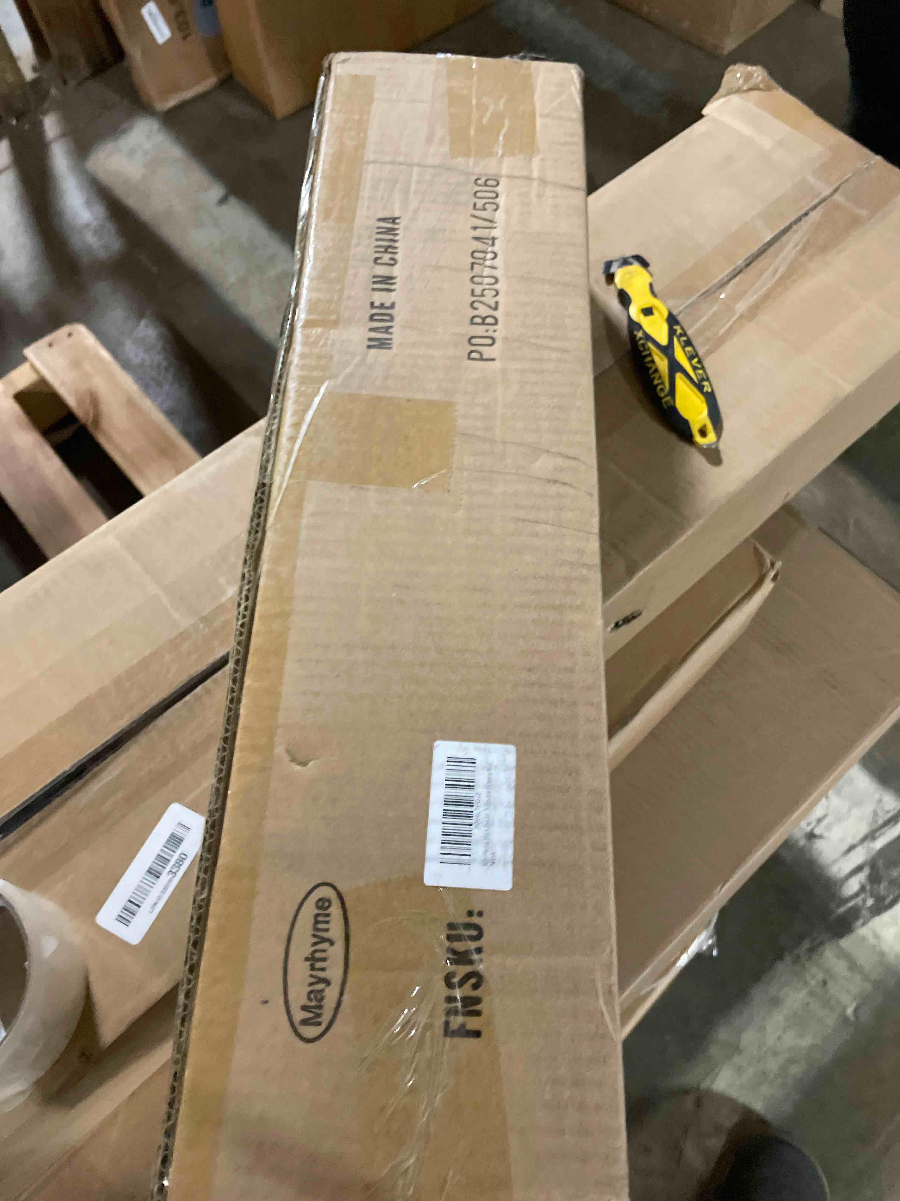 Condition photo showing New/Like New for Black Double Corner Window Curtain Rods with Aluminum End Cap Finials and Brackets,1 Inch Diameter Dual Bay Window Curtain Rods, Adjustable 2 Sided 32-86 Inch Double Drapery Rod 32-86" double rods Black