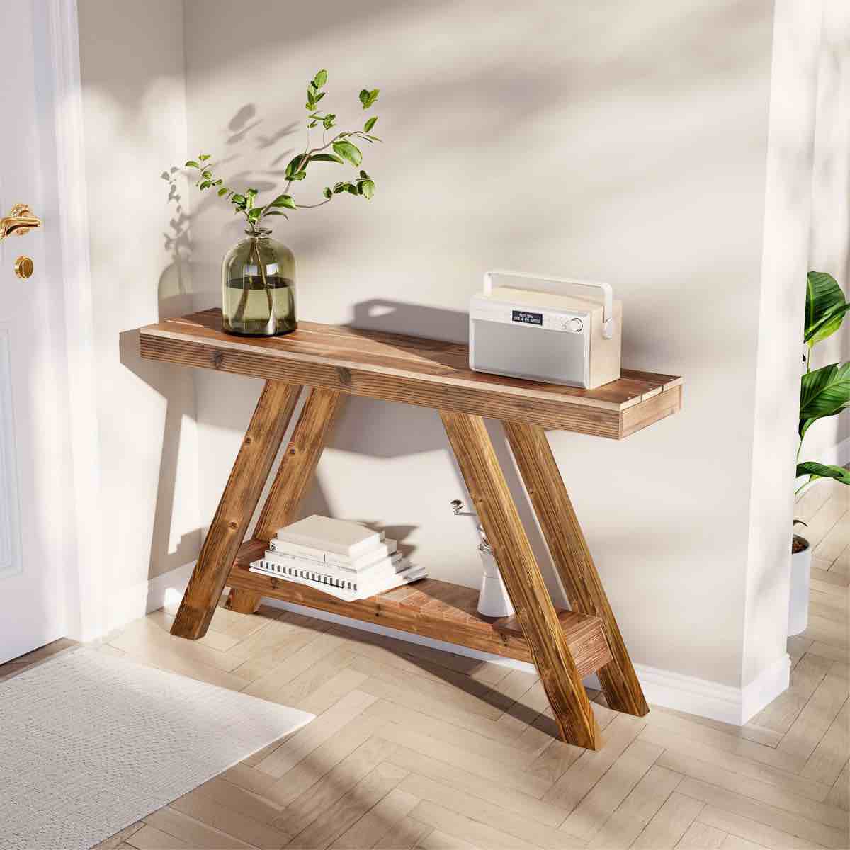 natural reclaimed 46inch /60inch solid wood console table