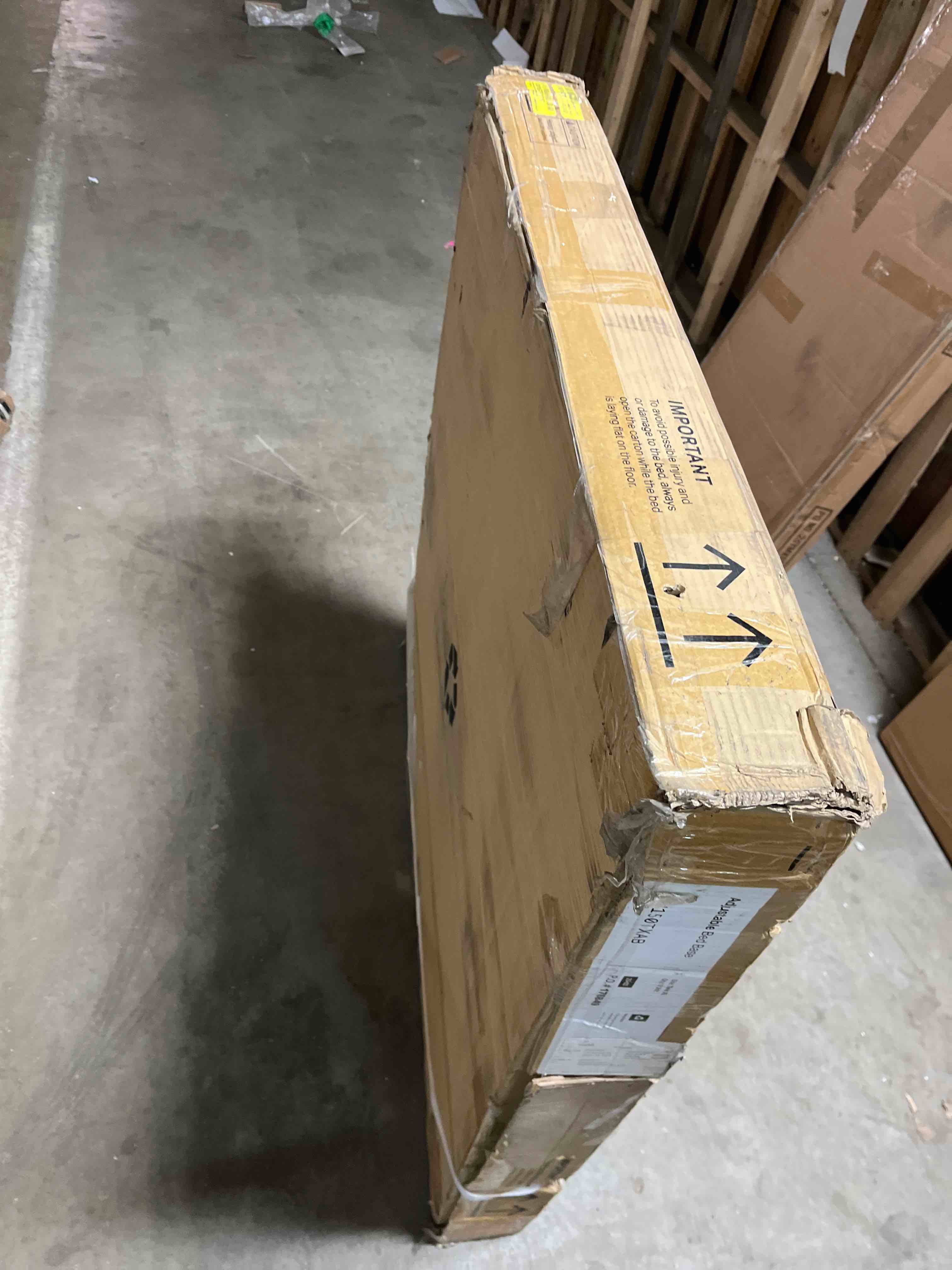 Condition photo showing New/Like New for Amazon Basics Adjustable Metal Platform Bed Base with Wireless Remote Control, Twin XL