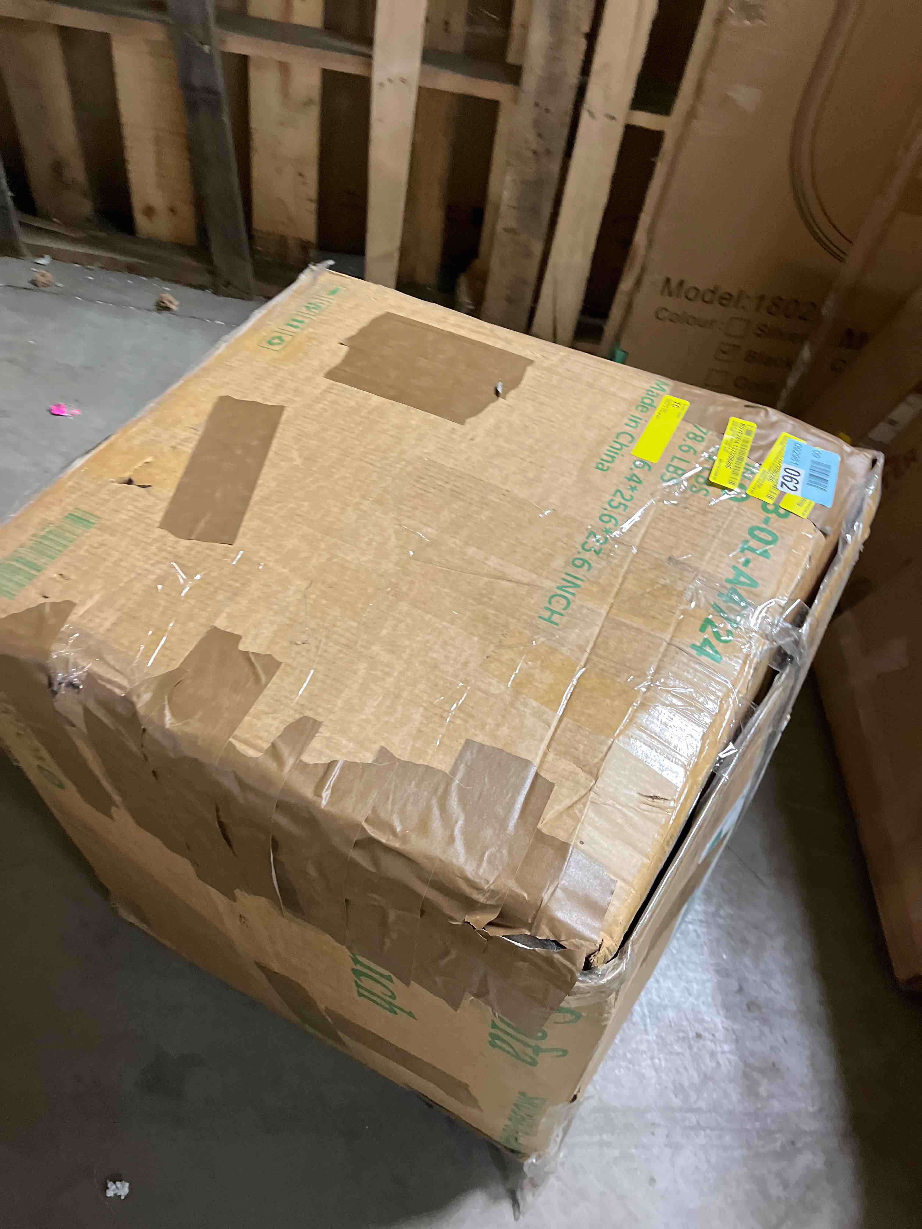 Condition photo showing As Is for Giantex 72.5" L Loveseat, 2-Seat Sofa Couch with Removable Armrest Pillows, Metal Frame Legs, Comfy Cushions, Modern Furniture for Living Room Reception Room Office, Easy Assembly, Red(Box B Only)