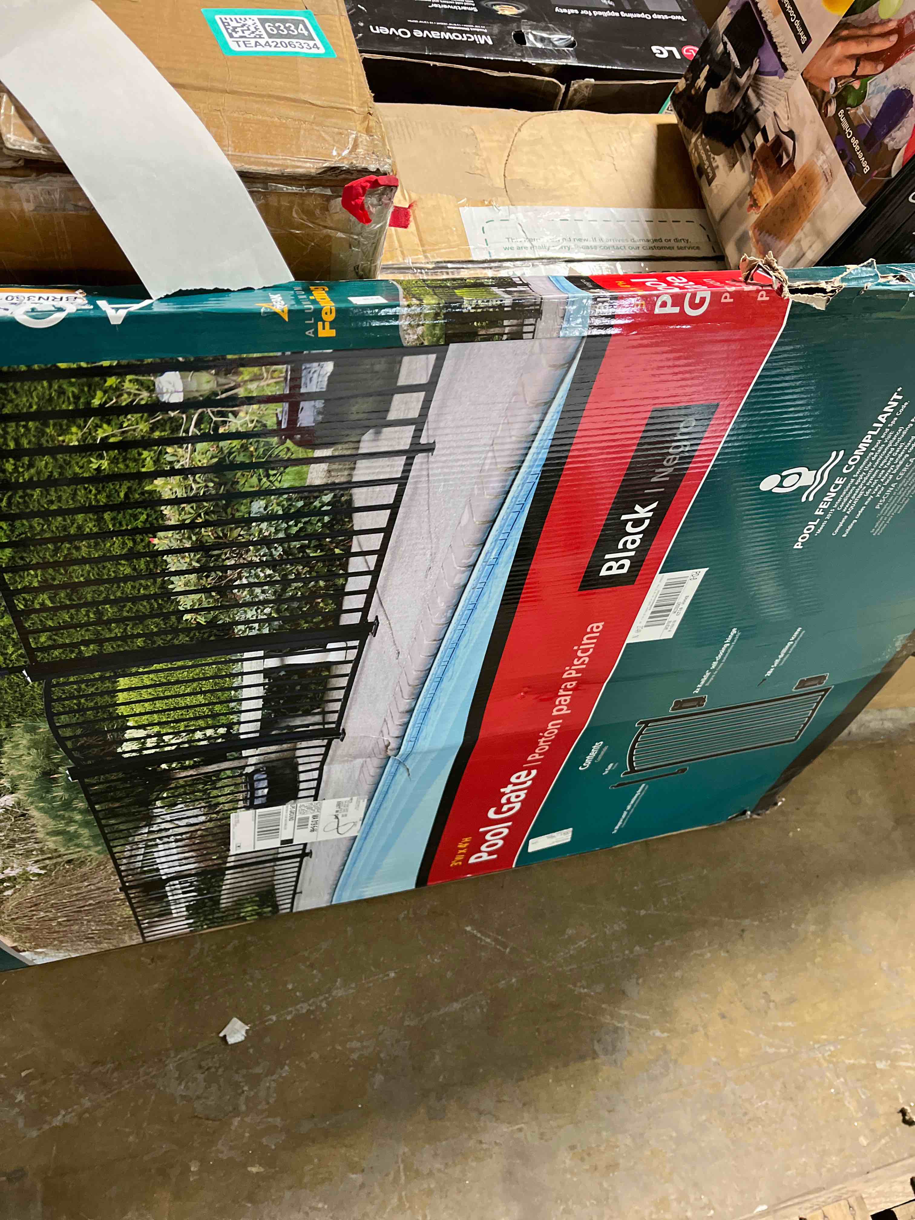 Condition photo showing New/Like New for Aquatine 3 ft. x 4 ft. Black Aluminum Fence Pool Gate