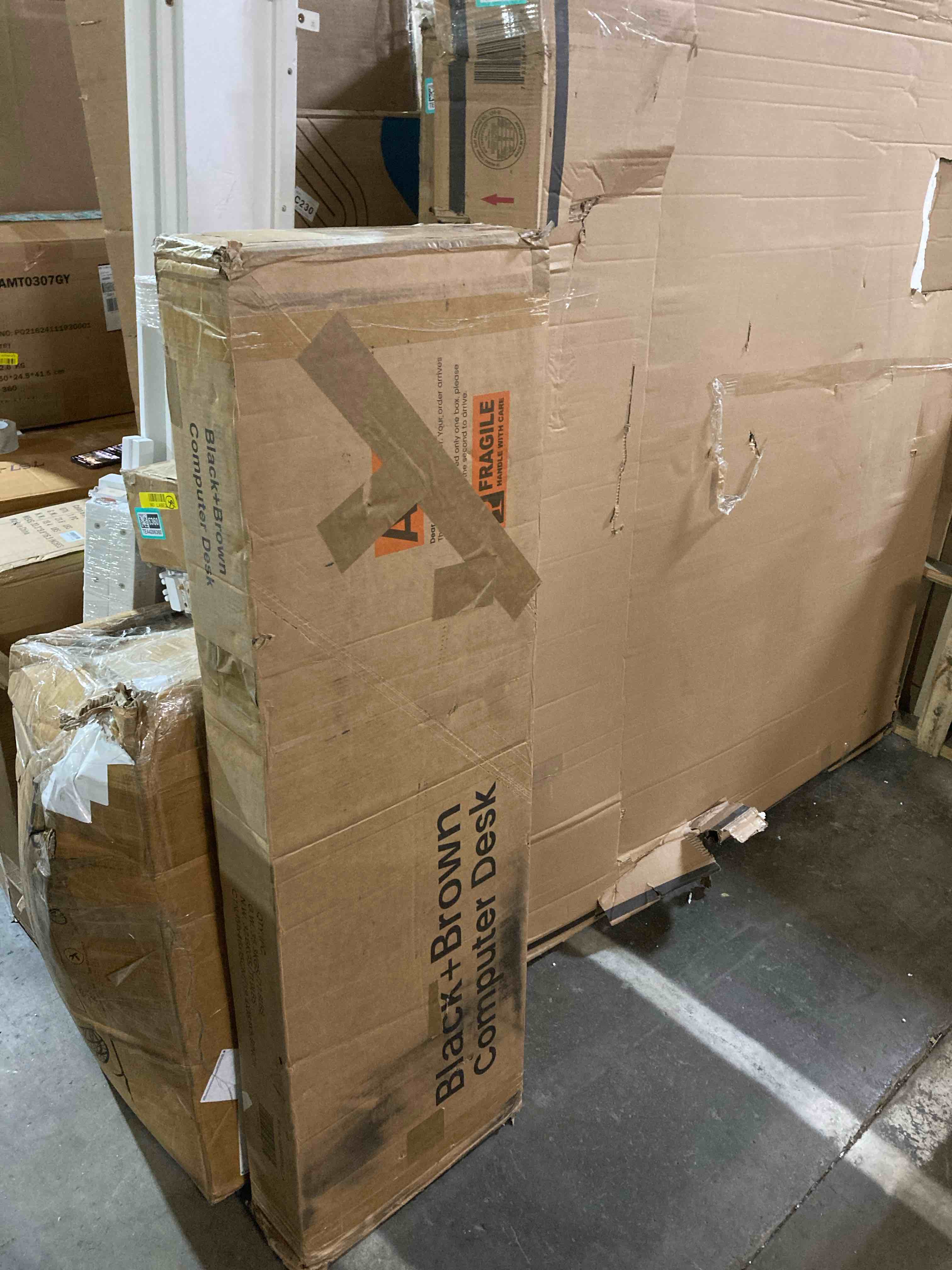 Condition photo showing New/Like New for 63" Executive Standing Desk With Storage, Executive Height Adjustable (2 boxes)