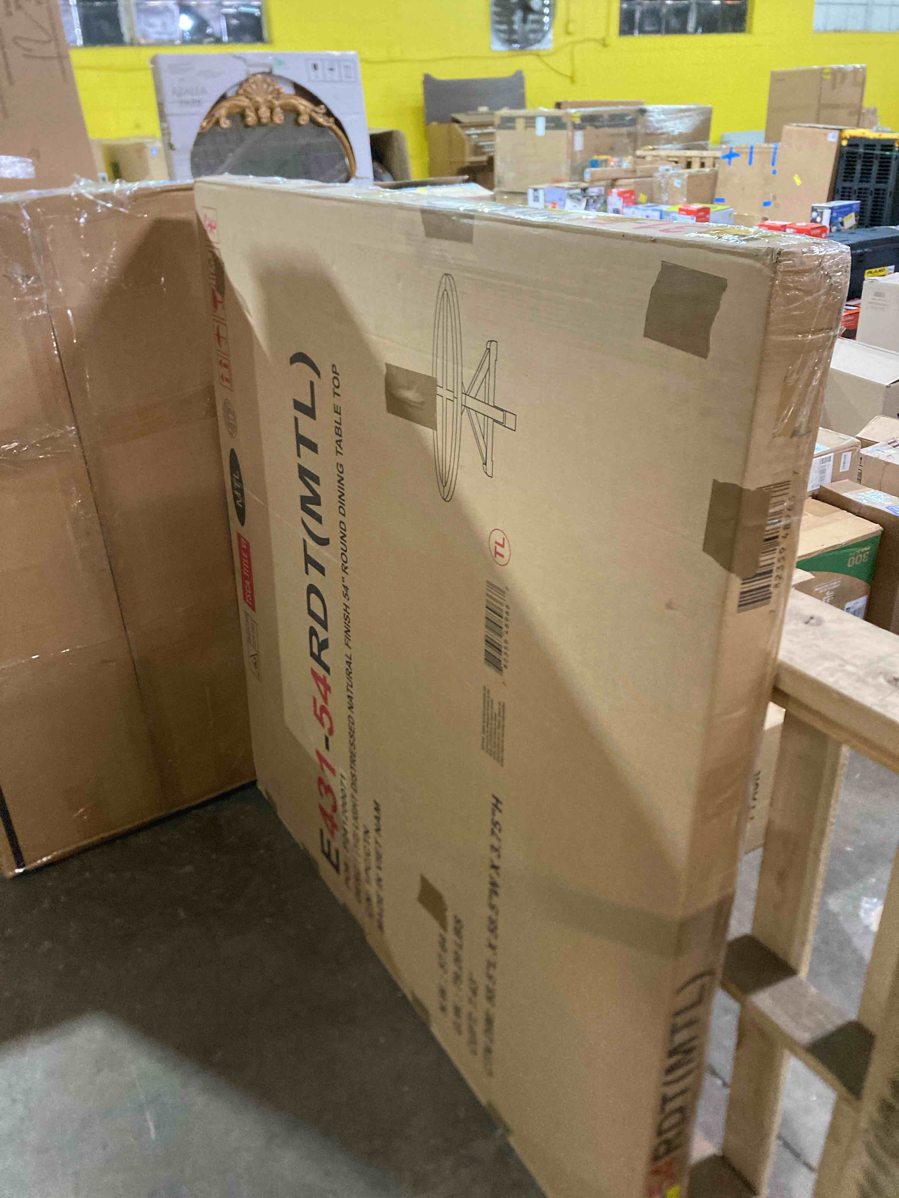 Condition photo showing As Is for Abasi Round Table Top (Top Only)