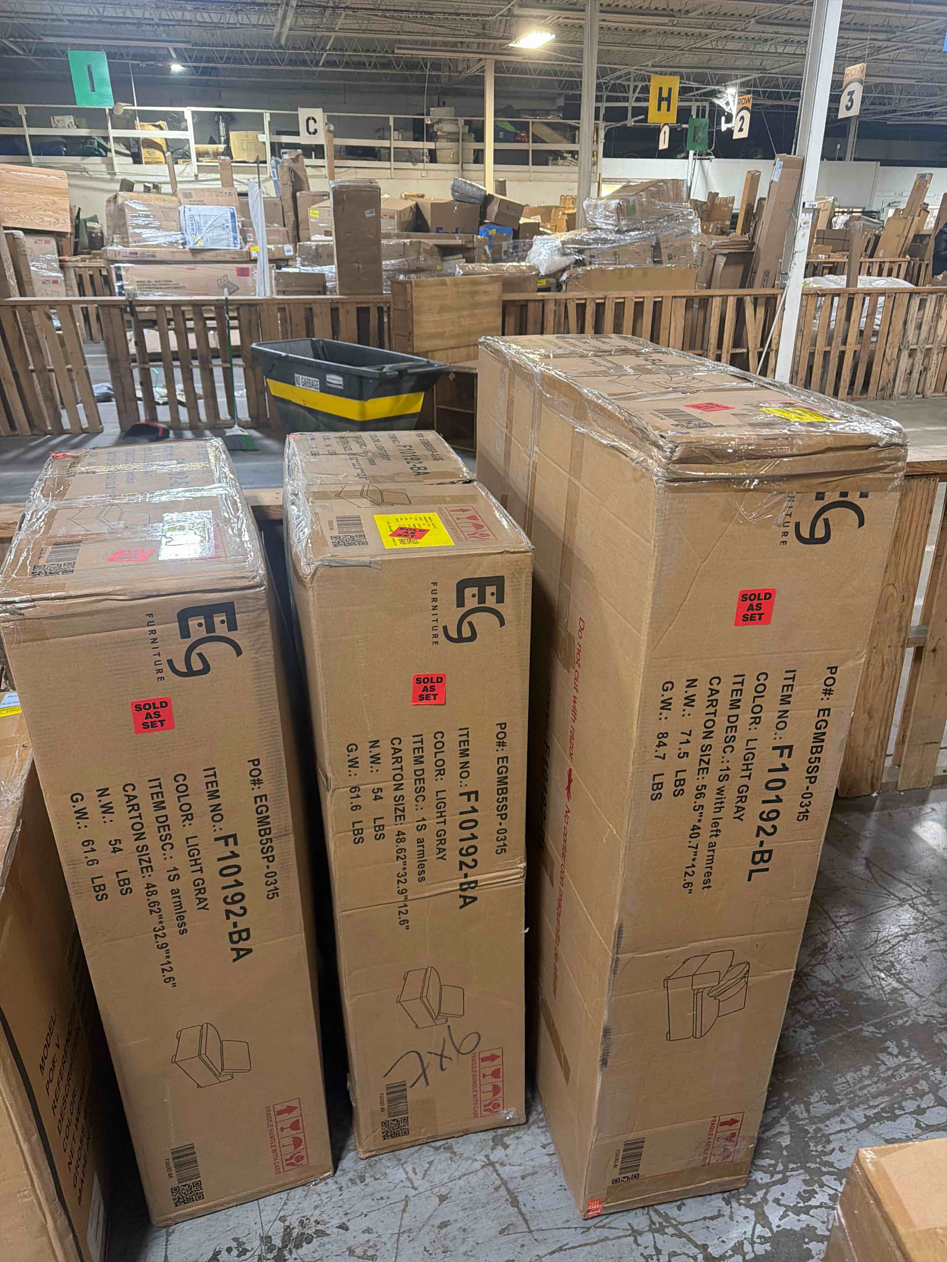 Condition photo showing As Is for Wartow 6- Piece Upholstered Chenille Corner Sectional Sofa Couch