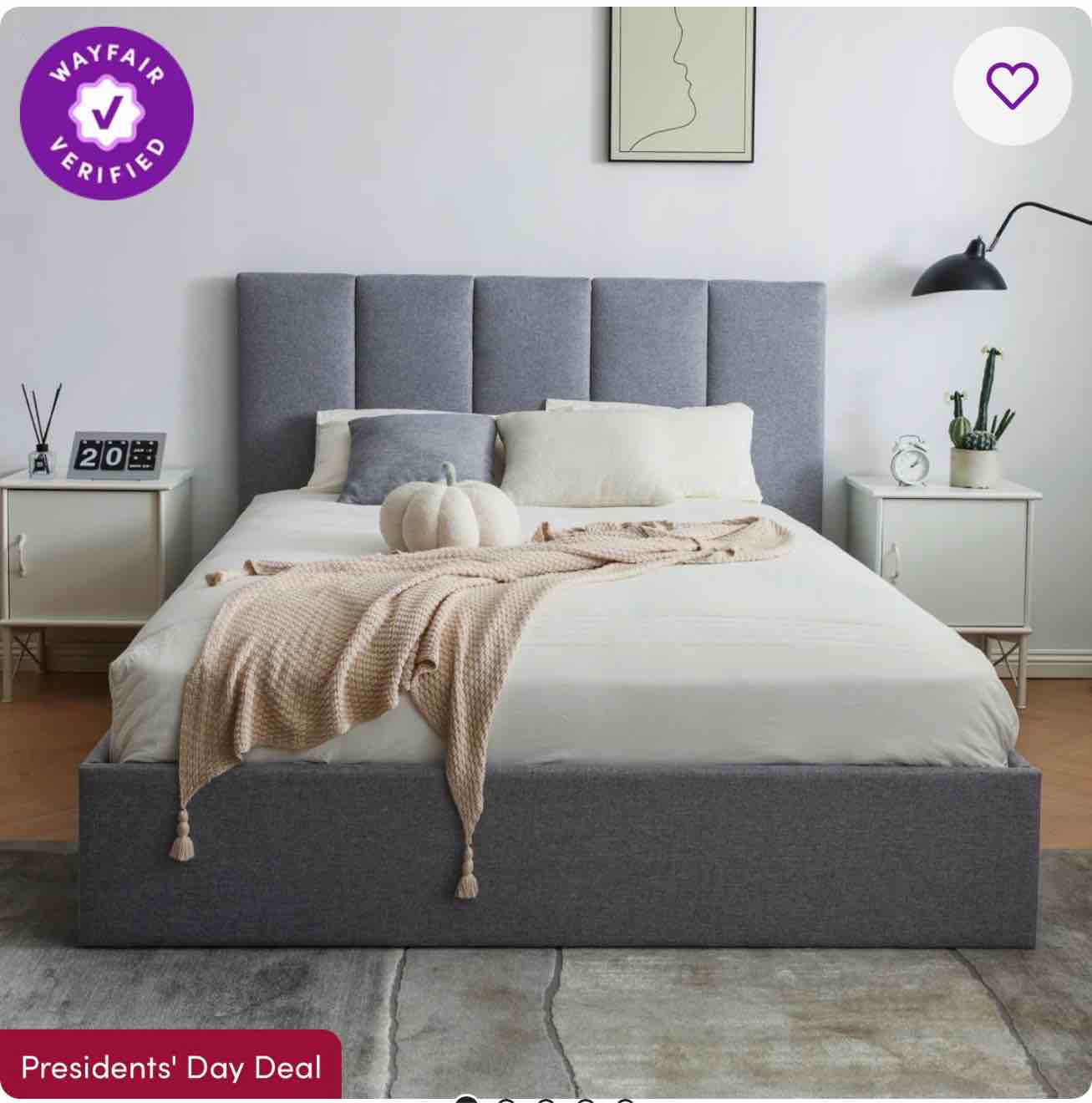 Juanetta Hydraulic Lift Up Storage Upholstered Platform Bed