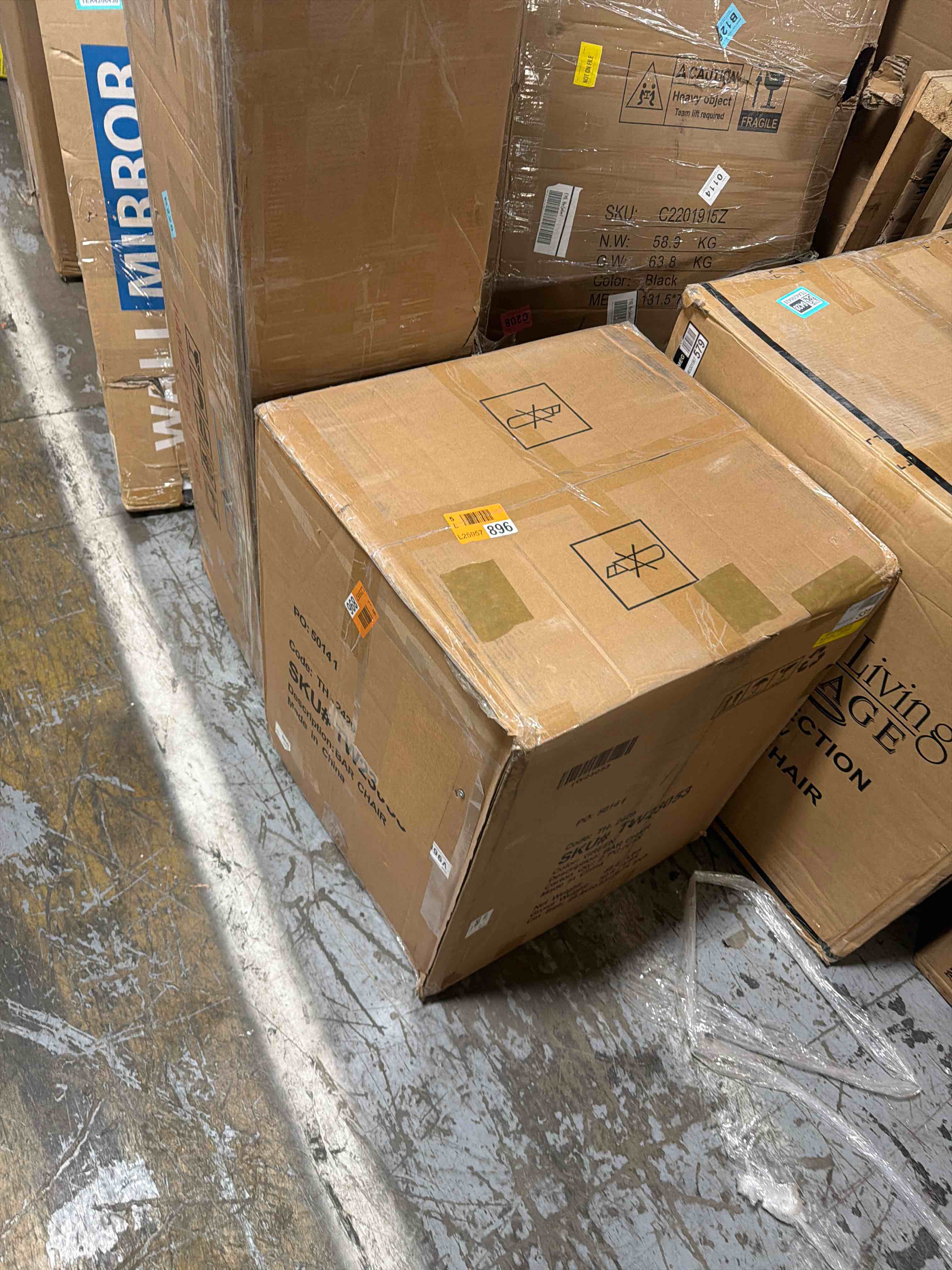 Condition photo showing New/Like New for Johnnice 27" Metal Tufted Bar Stools (Set of 2)