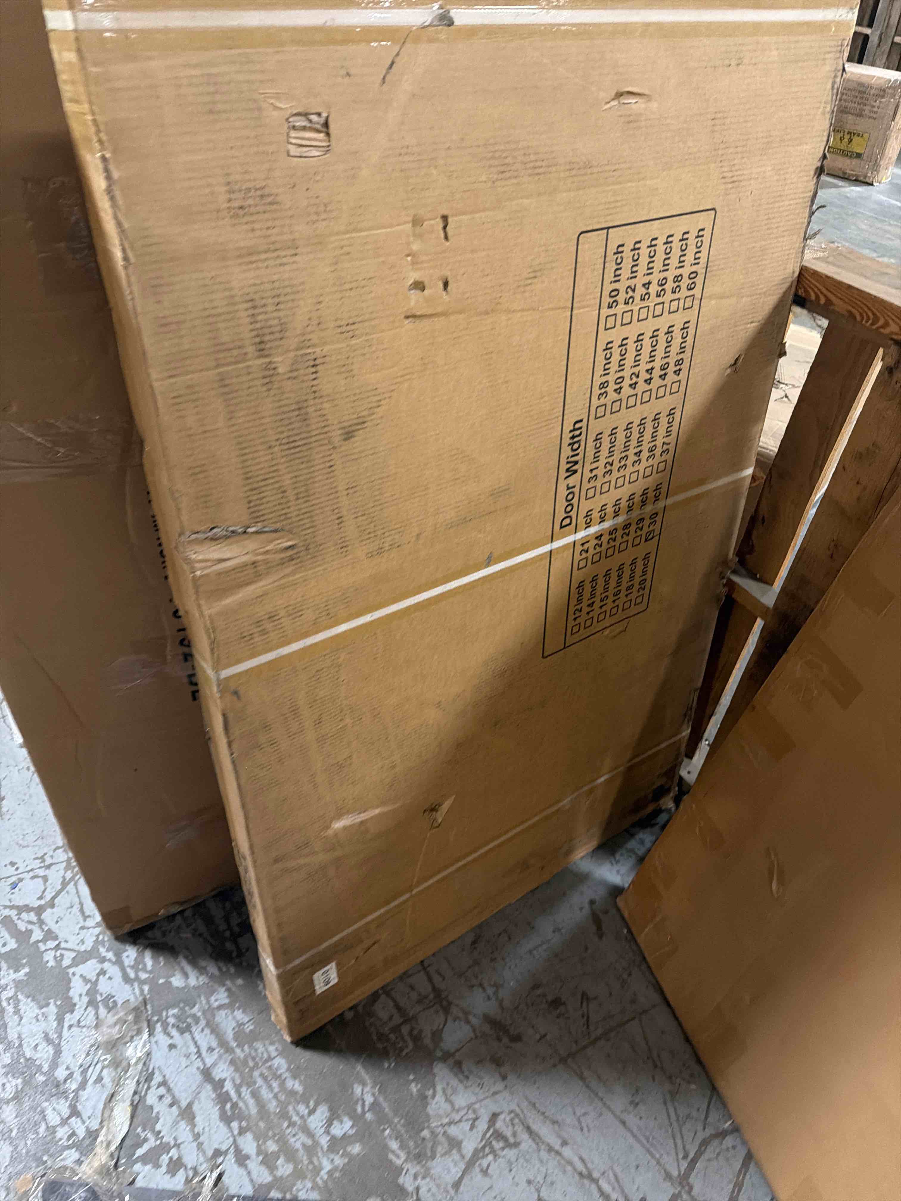 Condition photo showing New/Like New for Primed 5-Paneled Solid Manufactured Wood Slab Door Without Hardware Kit