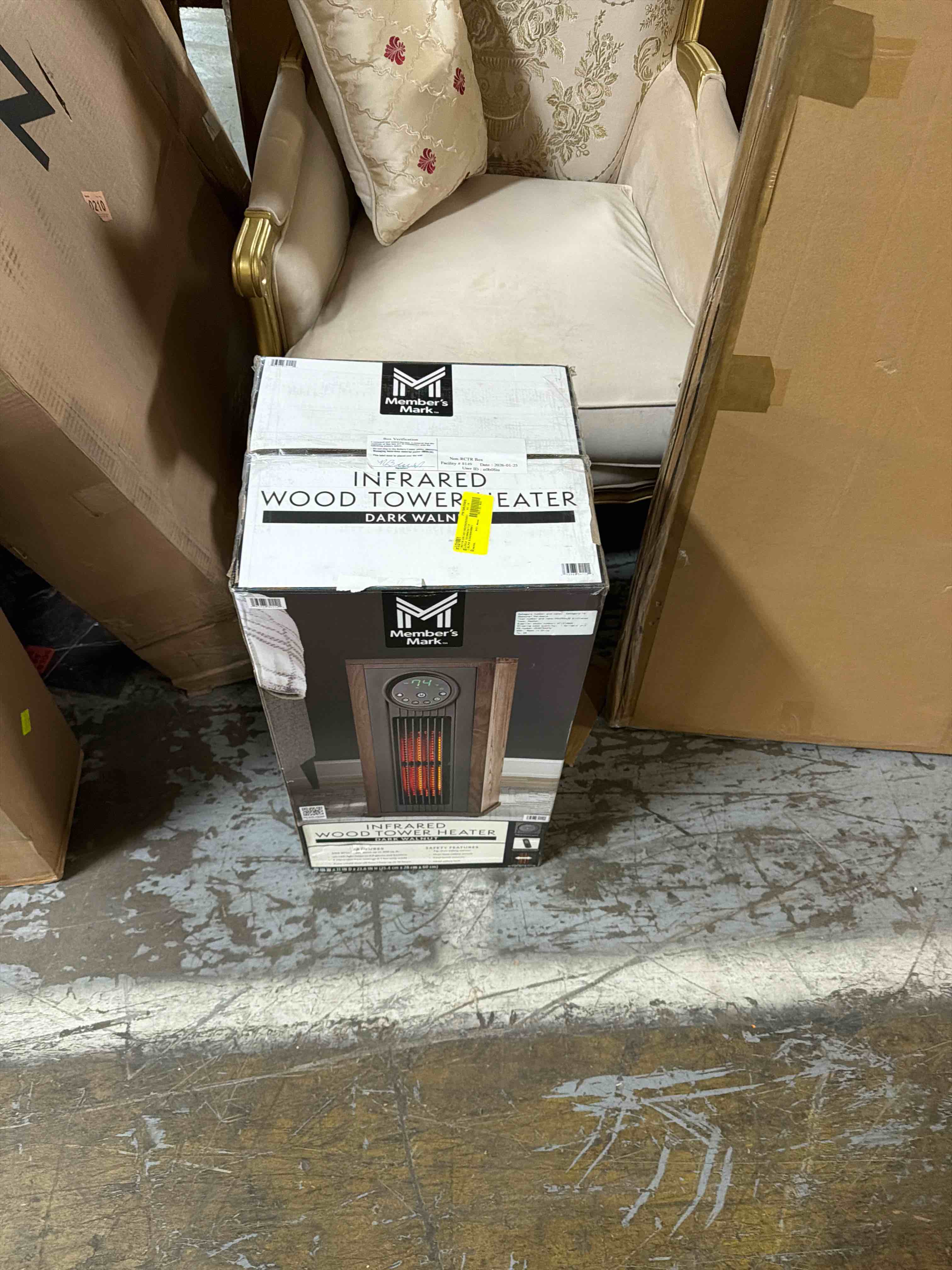 Condition photo showing Good Condition for Member's Mark 23" 1500W Infrared Tower Heater with UV LED Light