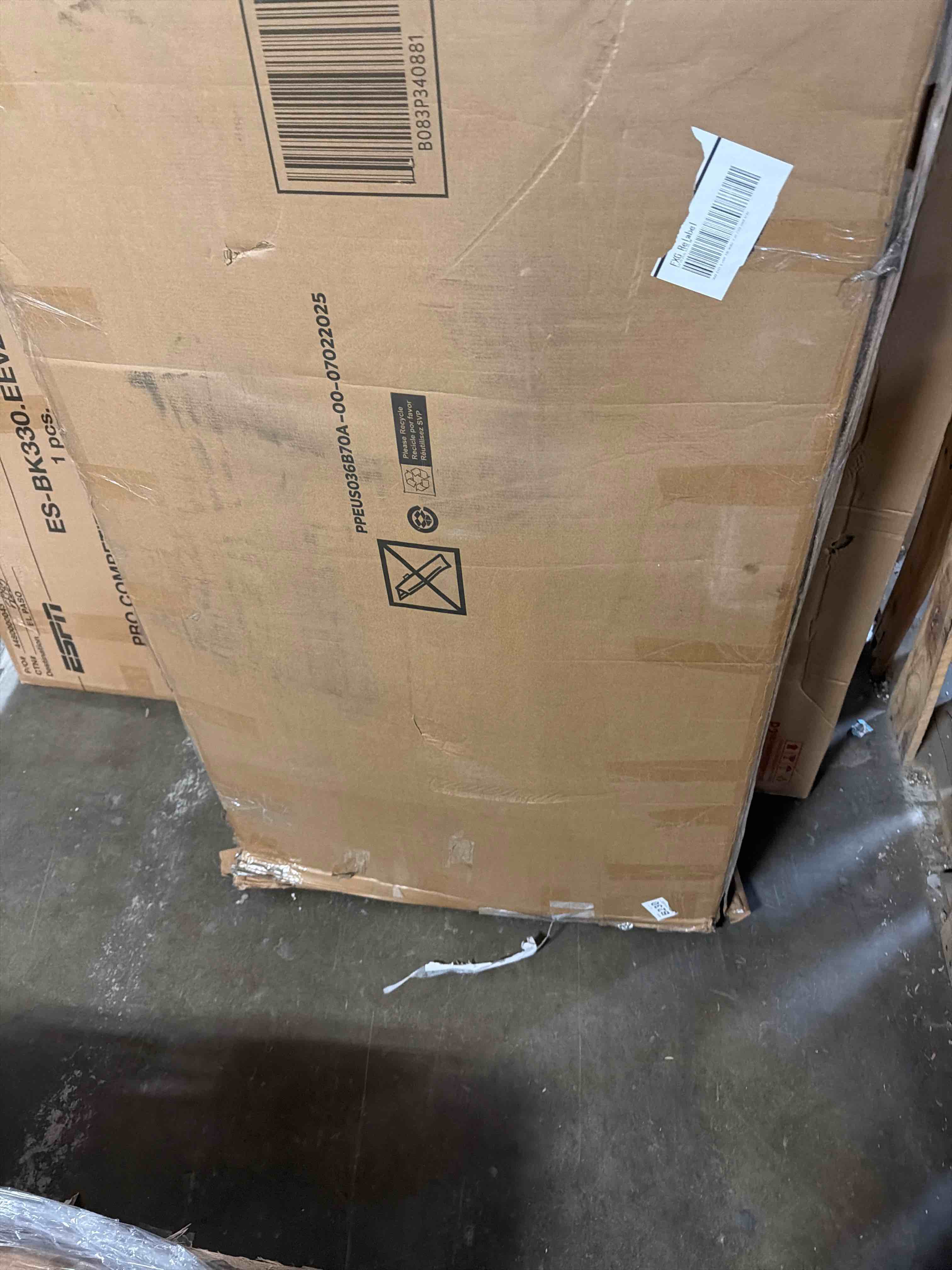 Condition photo showing New/Like New for Upholstered Bed Frame King Size, 52.3" High Headboard Platform Beds Caron Tall Wingback Bed Frames, Box Spring Request/No Noise/Simplicity Minimalist, Textured Ivory Canvas Chenille