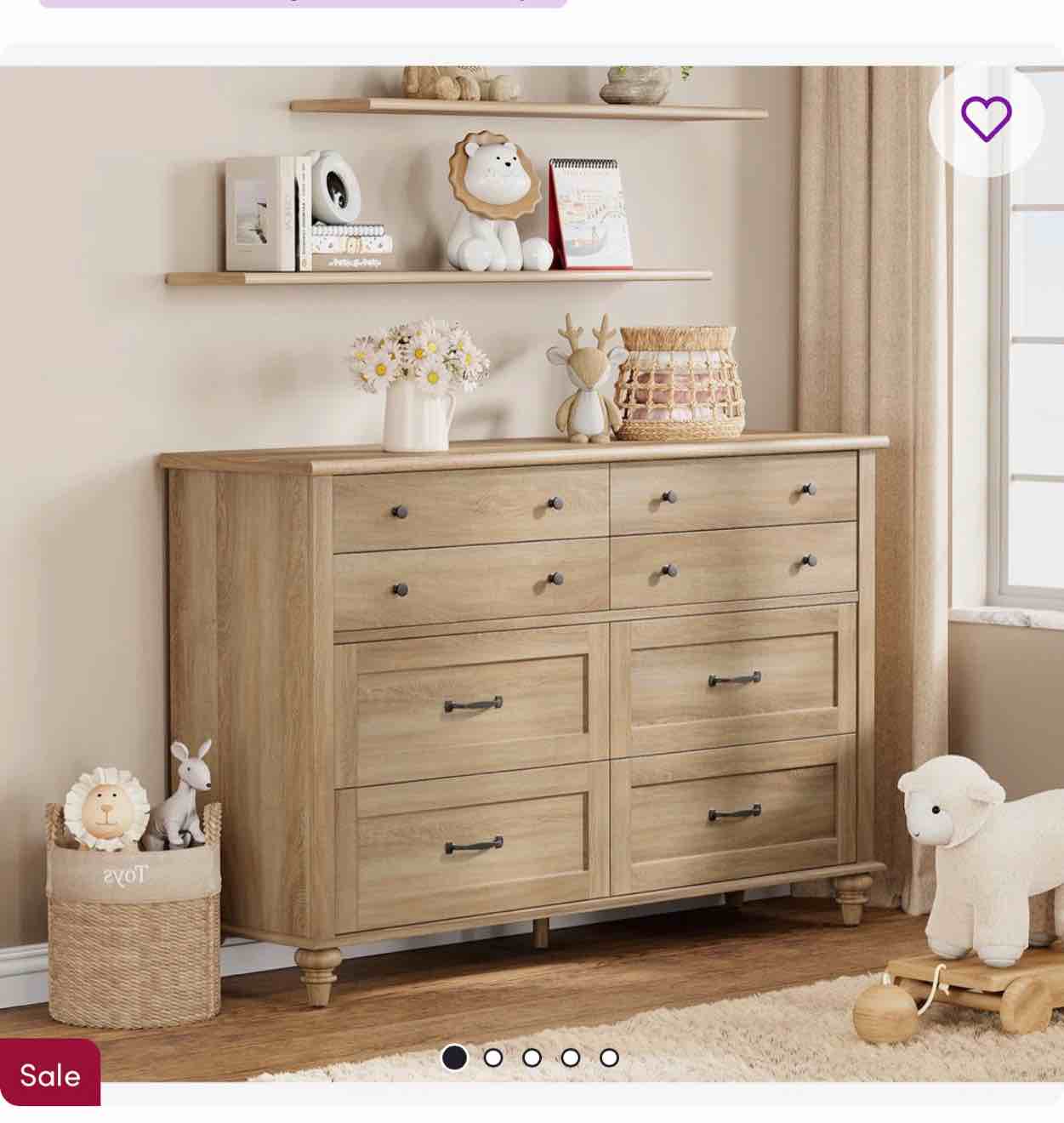 scarlett kids dresser with 8 drawers, bedroom dresser for kids room, entryway