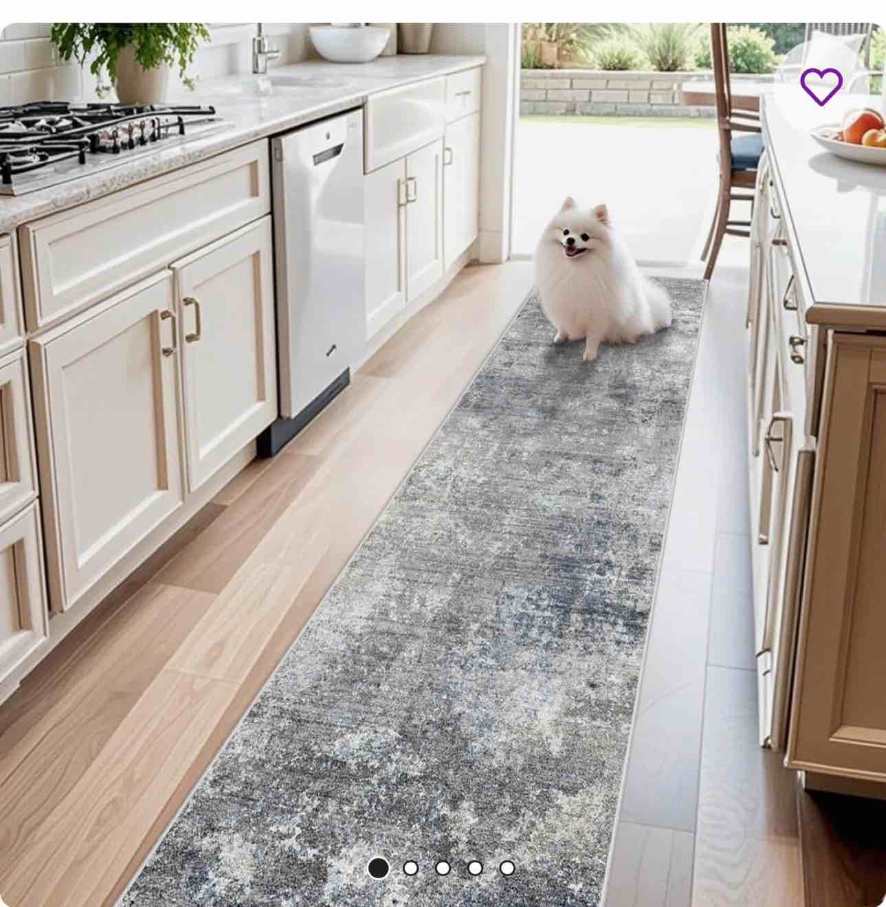 washable kitchen rug - non slip stain resistant low-pile thin wide carpet for entryway hallway bathroom bedside,modern neutral abstract(blue grey)