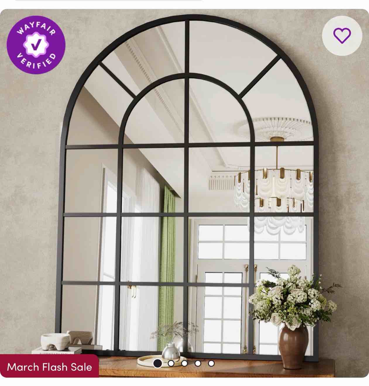 arched wall mirror aluminum alloy window pannel mirror wall decor