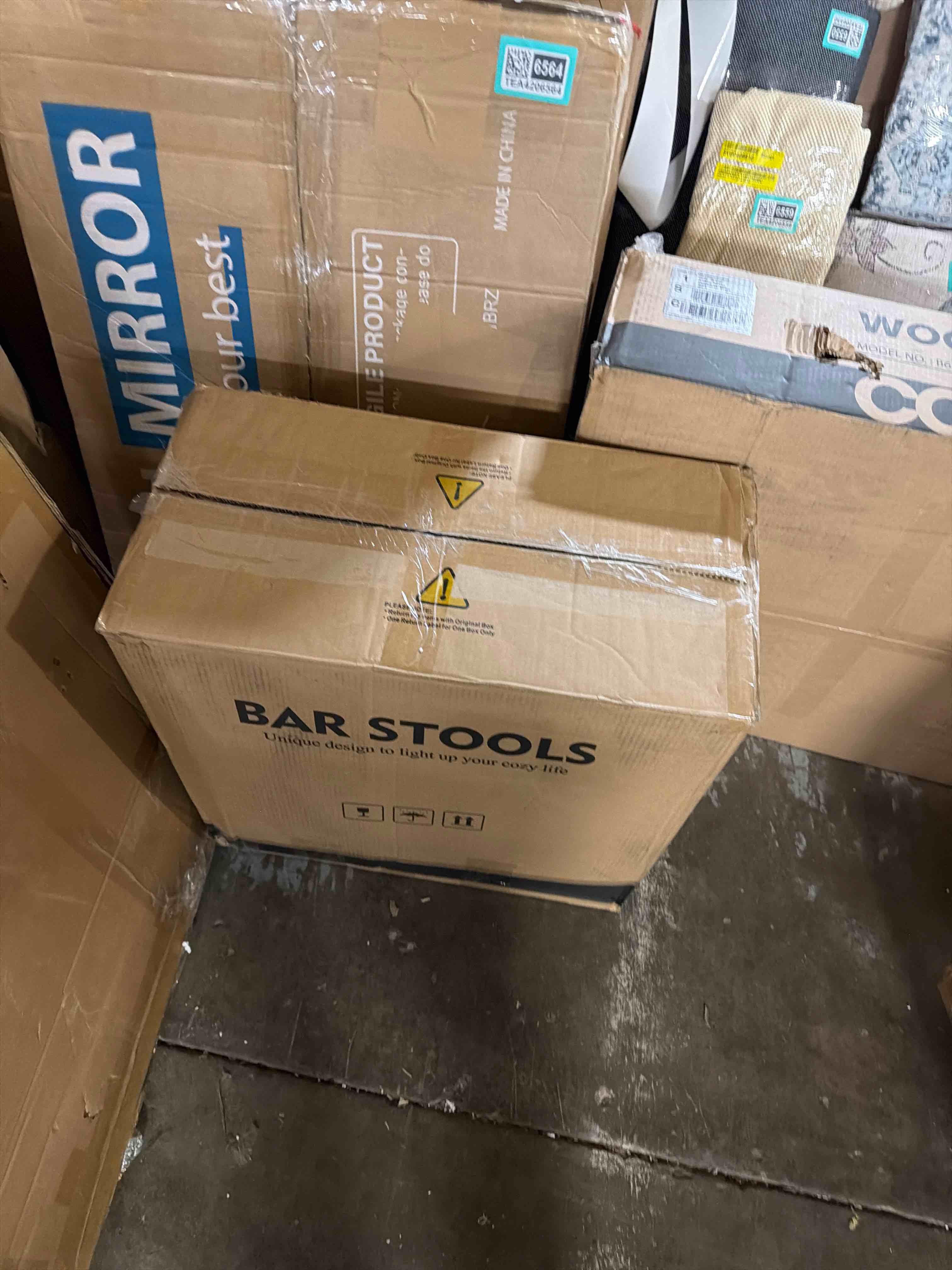 Condition photo showing As Is for Lovetro Swivel Full Back Arms Upholstered 25.8"H Counter Stool with Solid Rubberwood Frame and Gold Footrest (Set of 2)(1 only)