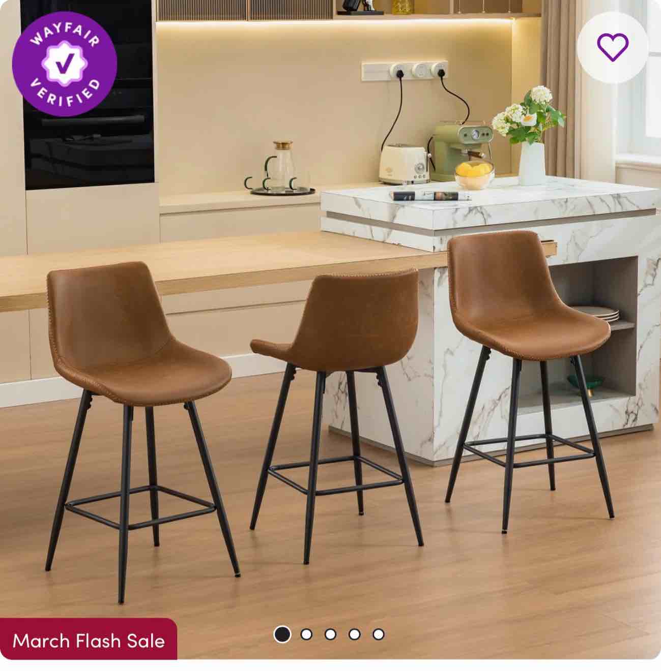 faux leather modern dining bartools stools