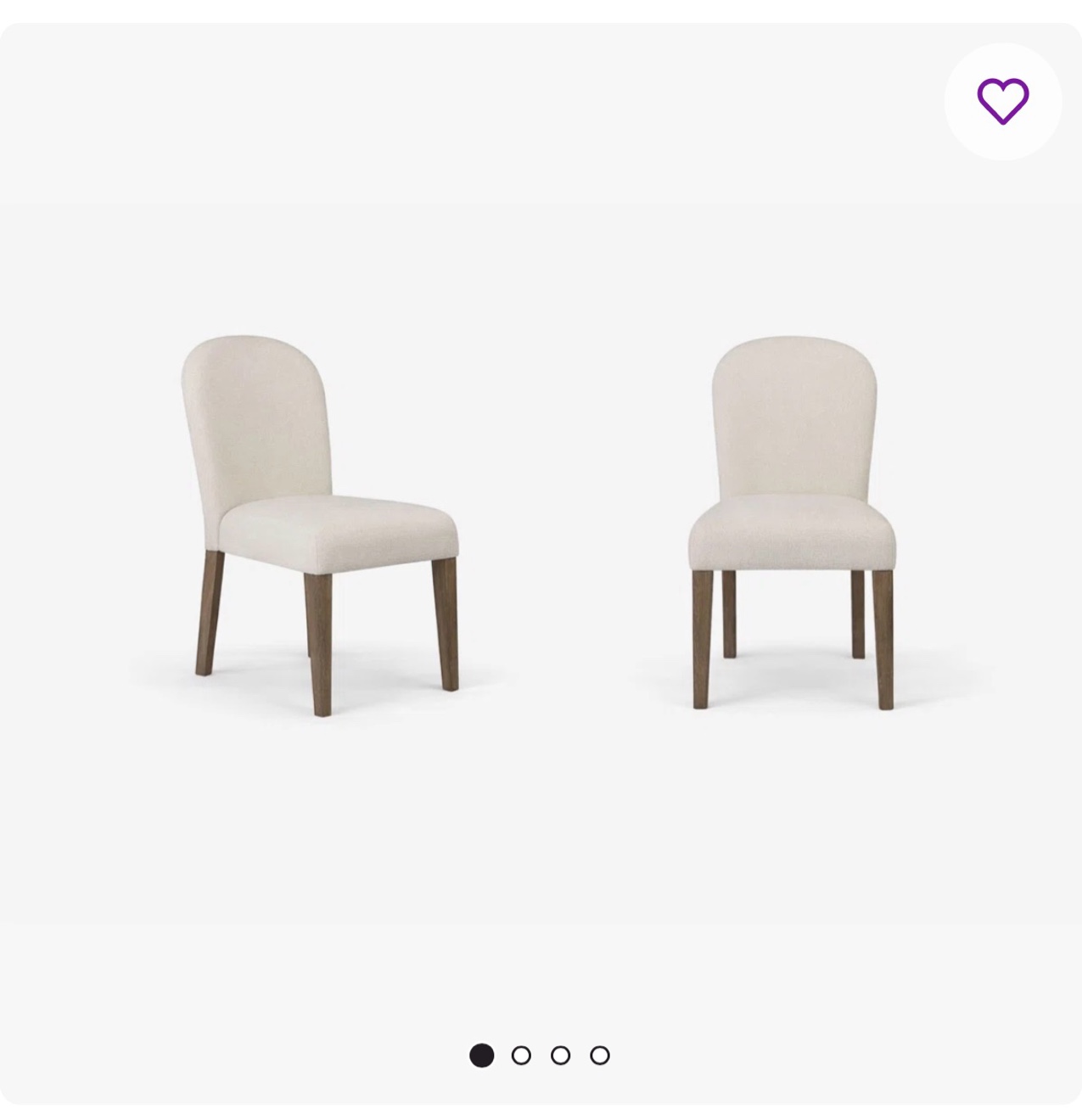 marielle upholstered arch dining chair, toffee/white sand (set of 2)