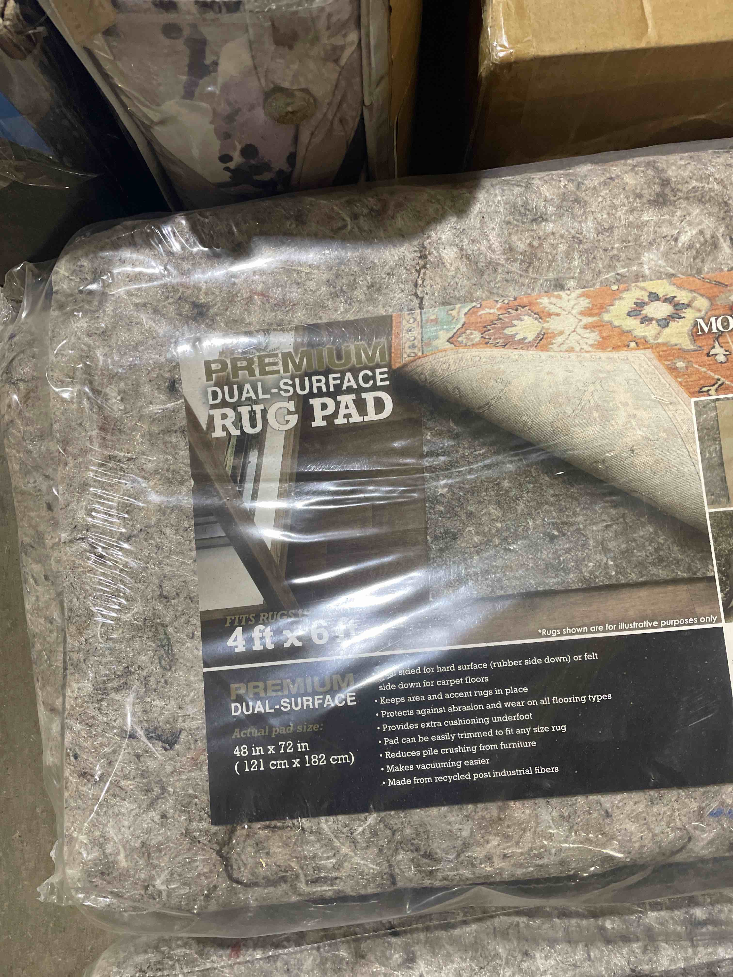 Condition photo showing New/Like New for Mohawk Home Non Slip Rug Pad 1/4" Thick Felt + Latex Rubber Gripper - Dual Surface Cushion for Hardwood, Carpet, Tile Floors, Made in USA - 4' x 6' (Rectangular)