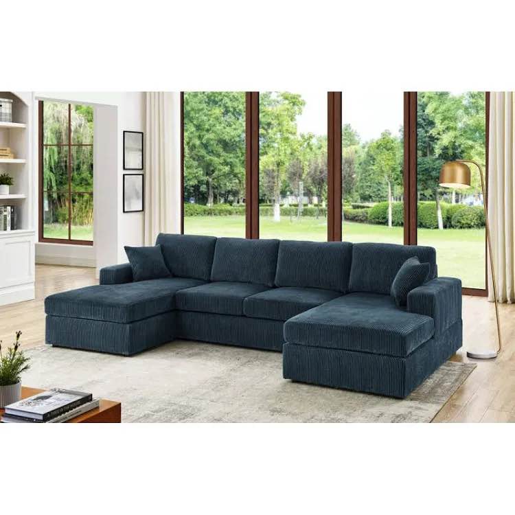 Latitude Run Loette 3 - Piece Corduroy Sectional (Left arm chair only)