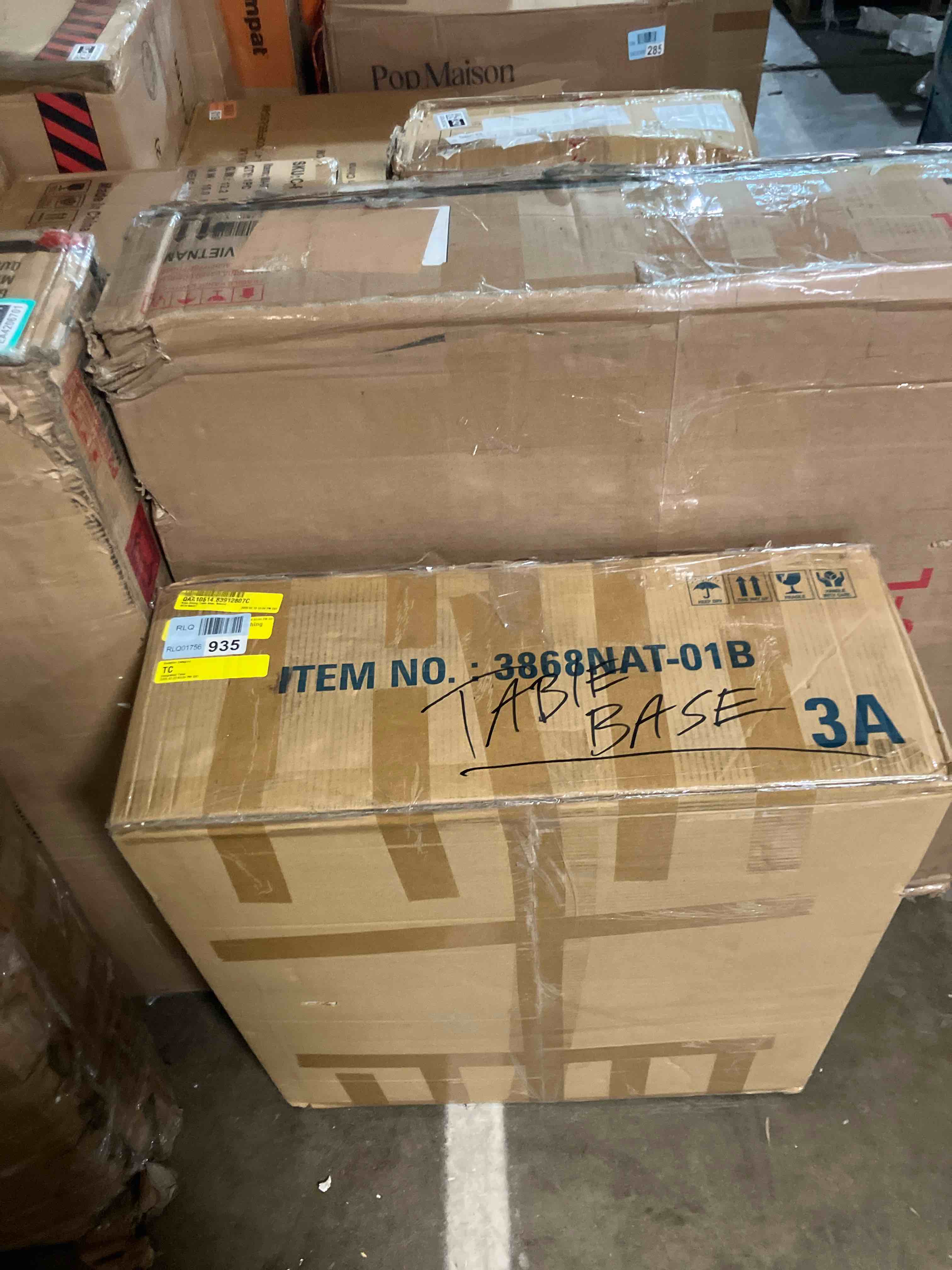 Condition photo showing As Is for Lark Manor™ Anse Trestle Dining Table (Table base only)