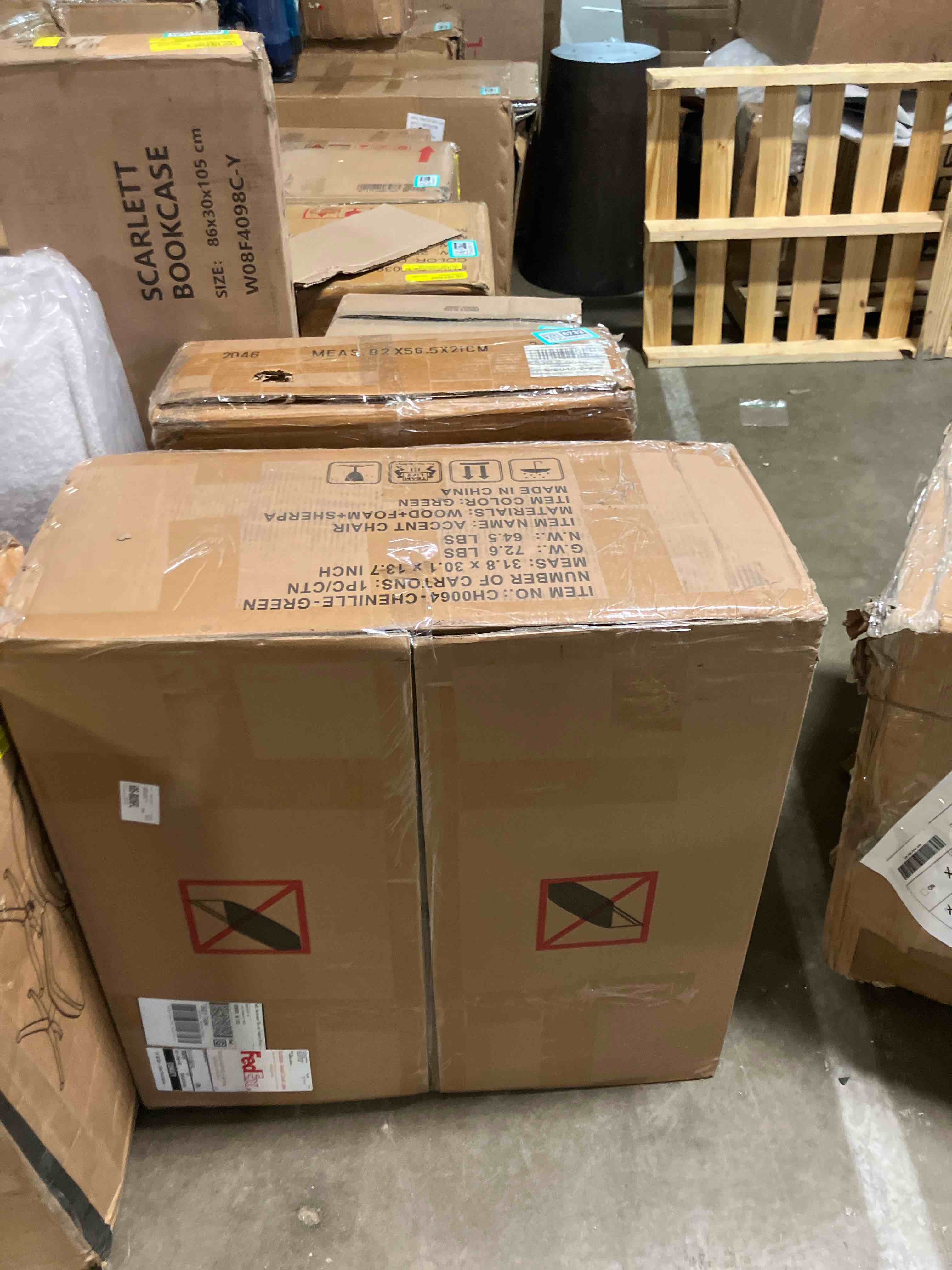 Condition photo showing New/Like New for Green Chenille Upholstered Swivel Accent Barrel Chair(Set of 1)