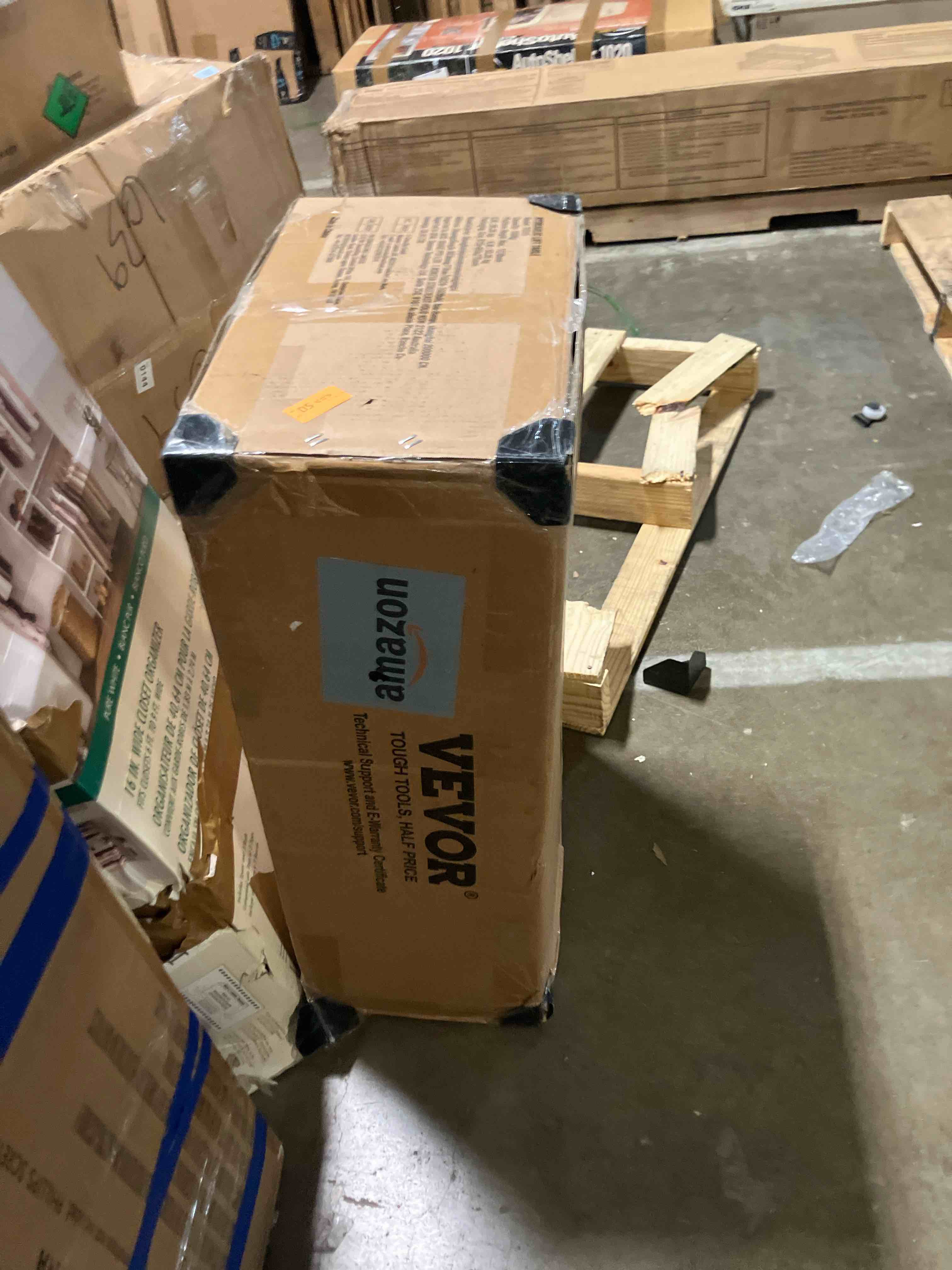 Condition photo showing New/Like New for VEVOR Hydraulic Lift Table Cart, 330lbs Load Capacity 50 Inch Lifting Height, Manual Single Scissor Lift Table with Non-Slip Pad and 4 Wheels, Alloy Steel, Orange Orange 330lbs Double Scissor