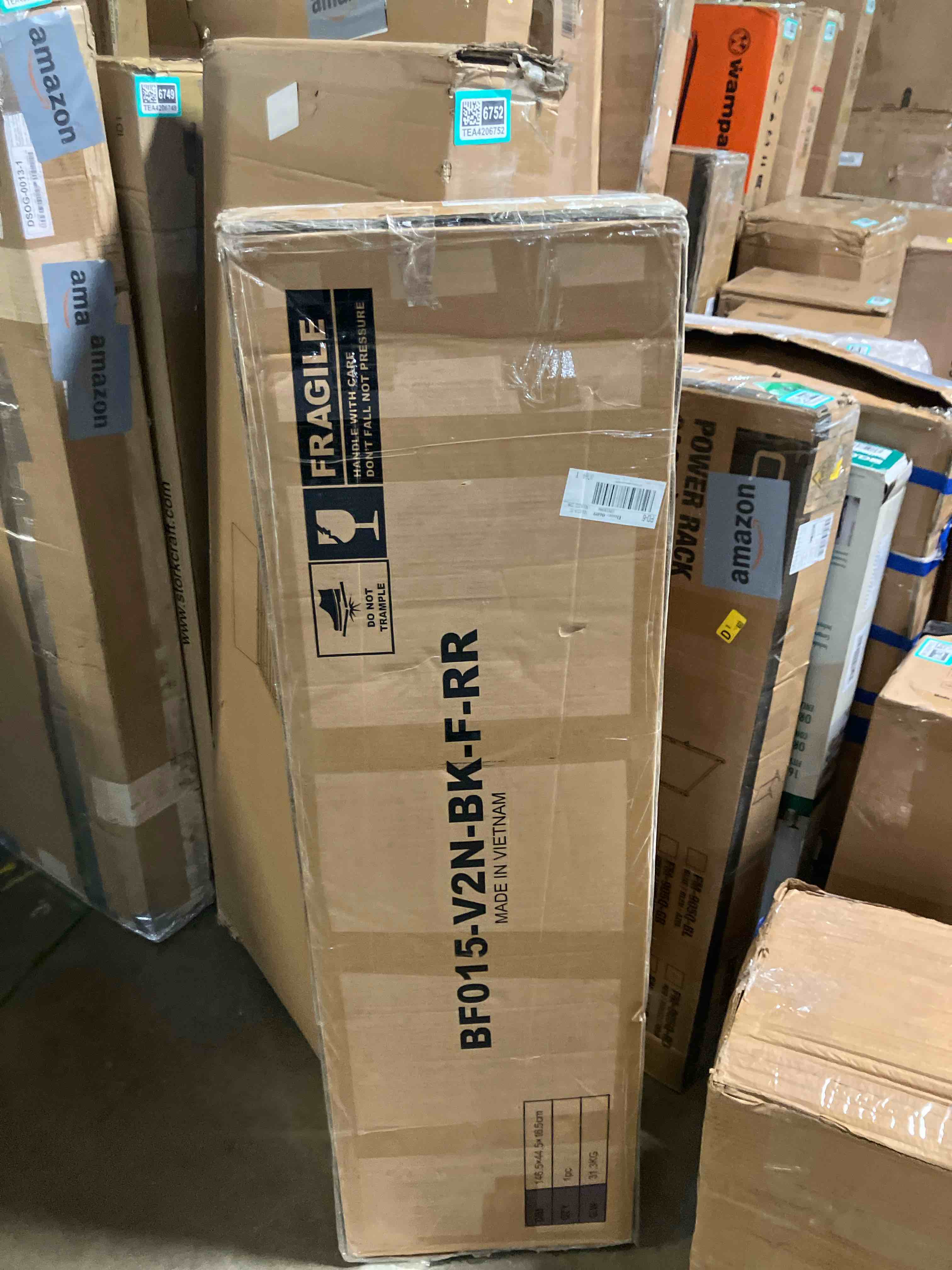 Condition photo showing New/Like New for Rolanstar Bed Frame Full Size with USB Charging Station, LED Bed Frame with Wood Storage Headboard, Rustic Brown Metal Platform Bed with Under Bed Storage, No Box Spring Needed, Noise Free Rustic Brown Full No Drawer Bed Frame Only