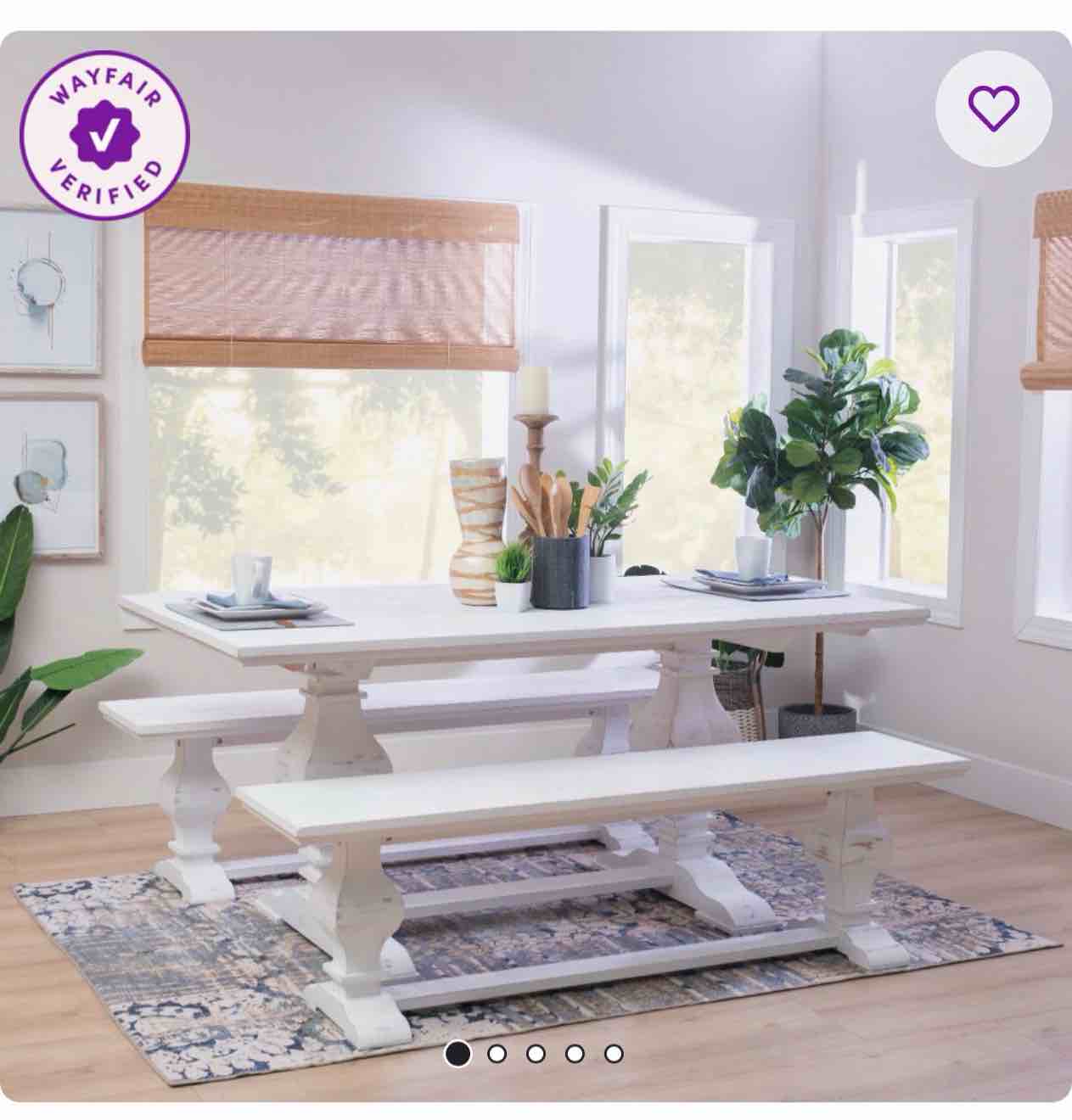 Strickler 6-Person Pine Solid Wood Dining Set