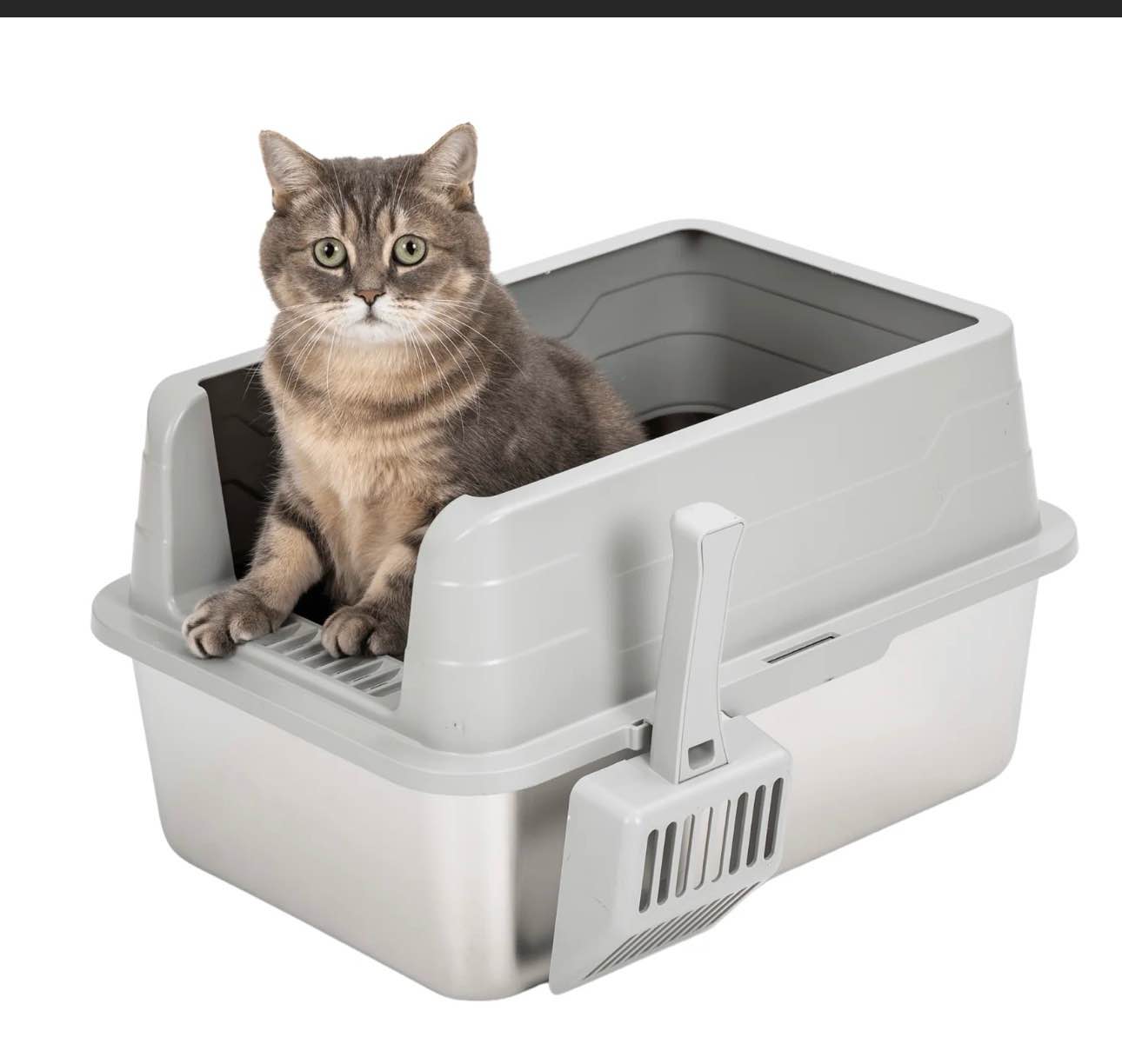 L Front Entry Stainless Steel Litter Box