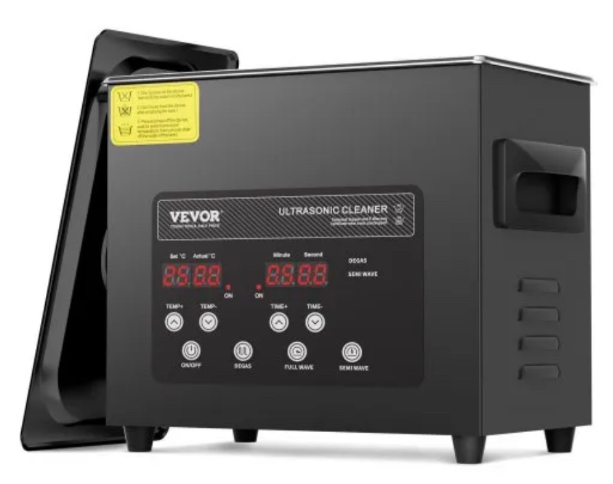 vevor 3l ultra sonic cleaner, 120w digital ultrasonic cleaning machine with gentle mode & upgraded degassing, 40khz ultrasound cleaner machine with heater & timer for jewelry, glasses, tools retainer