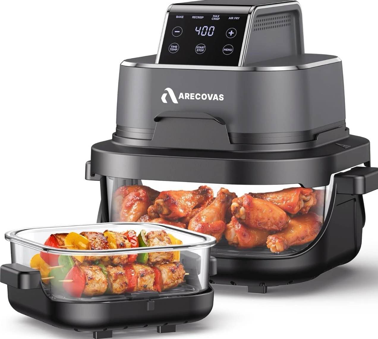 4 in 1 Portable Glass Air Fryer  