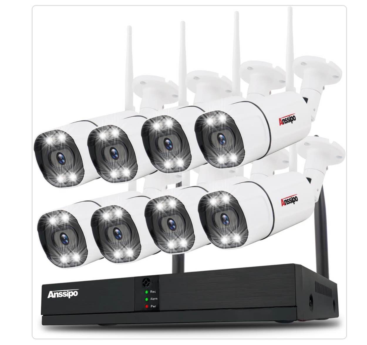 Anssipo 8 Channel Wireless Security Camera System