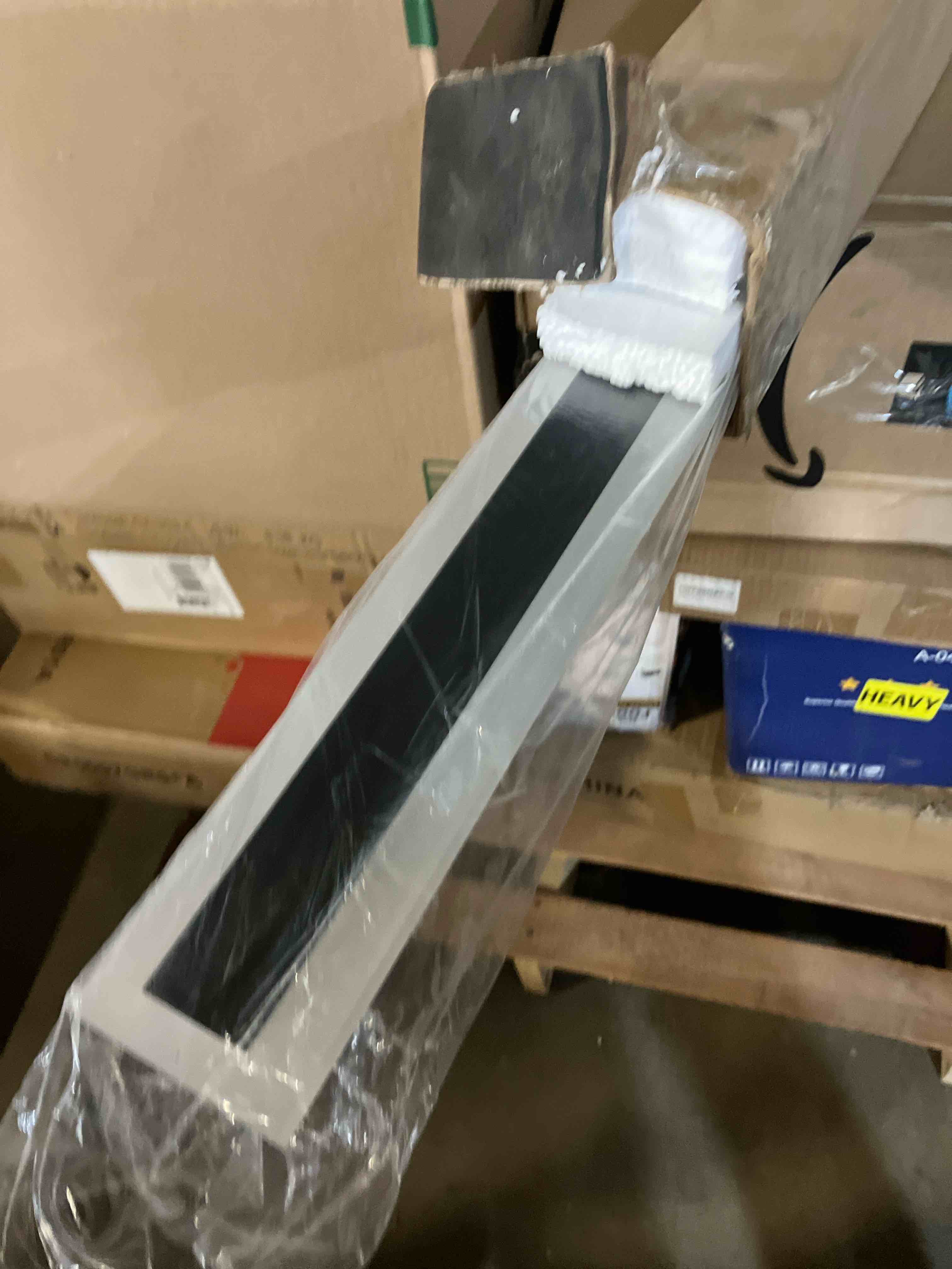 Condition photo showing New/Like New for 2Pack 47.2INCN Long Outdoor Modern LED Wall Light,38W Waterproof IP65 Warm White 110V led Wall Mount Lighting Fixture Rectangular Black Wall Lights Elegant Frosted White Acrylic Anti Rust