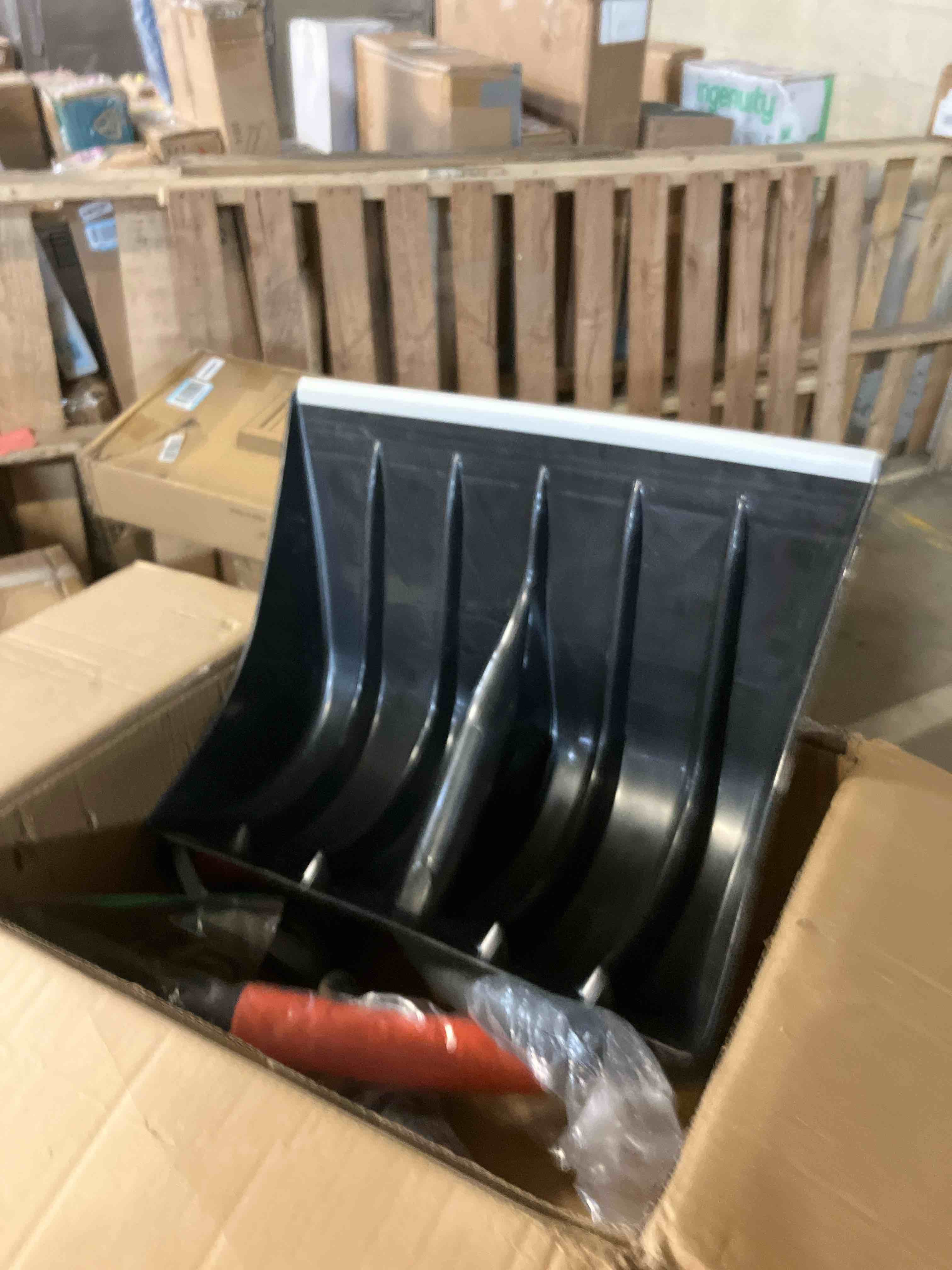 Condition photo showing Good Condition for VEVOR Snow Shovel for Driveway, 17 in Wide Plastic Snow Shovel with D-Shaped Handles & Aluminum Blade, Large Capacity Snowplow Shovels, Lightweight Snows Removal Tool for Garden Car Camping